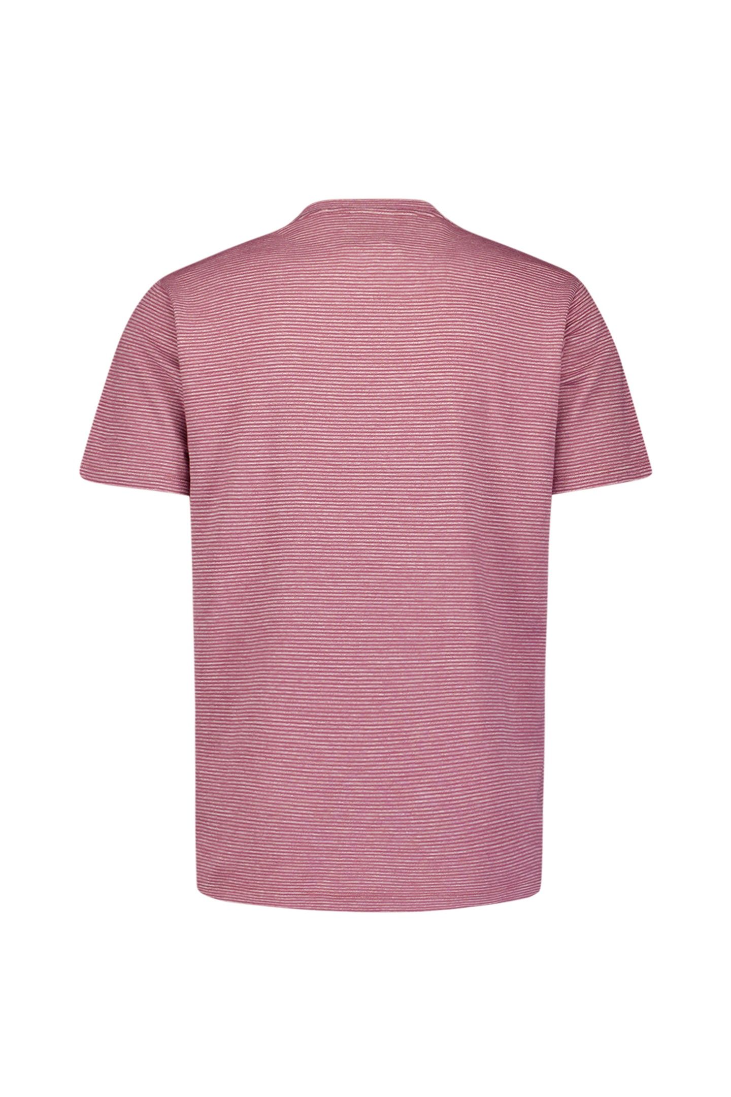 T-SHIRT CREWNECK MELANGE JACQUARD STRIPES DARK WINE 2