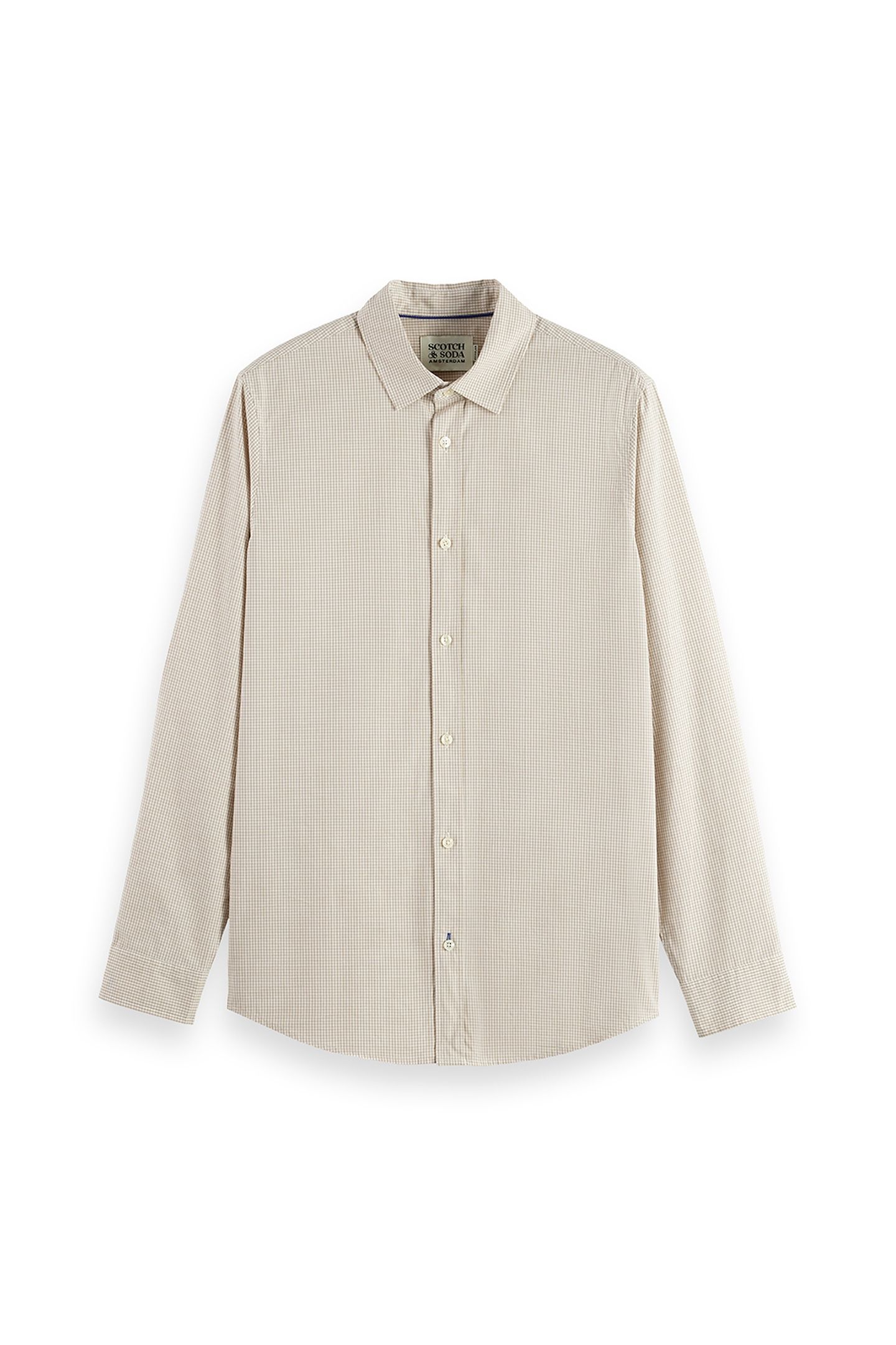 MICRO-CHECK POPLIN SHIRT PLAZA TAUPE MICRO CHECK 3