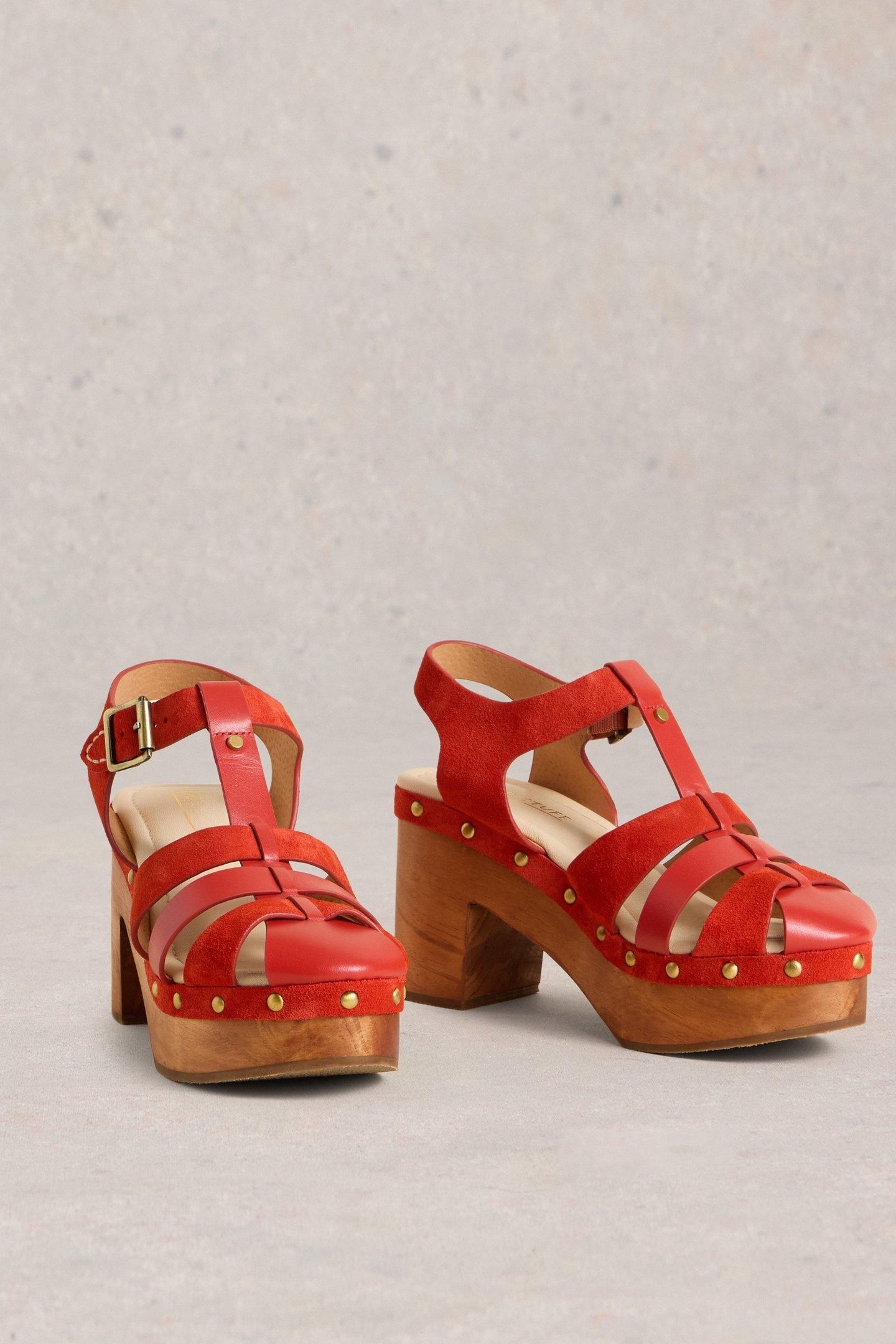 PHOEBE FISHERMAN CLOG RED MULTI 2