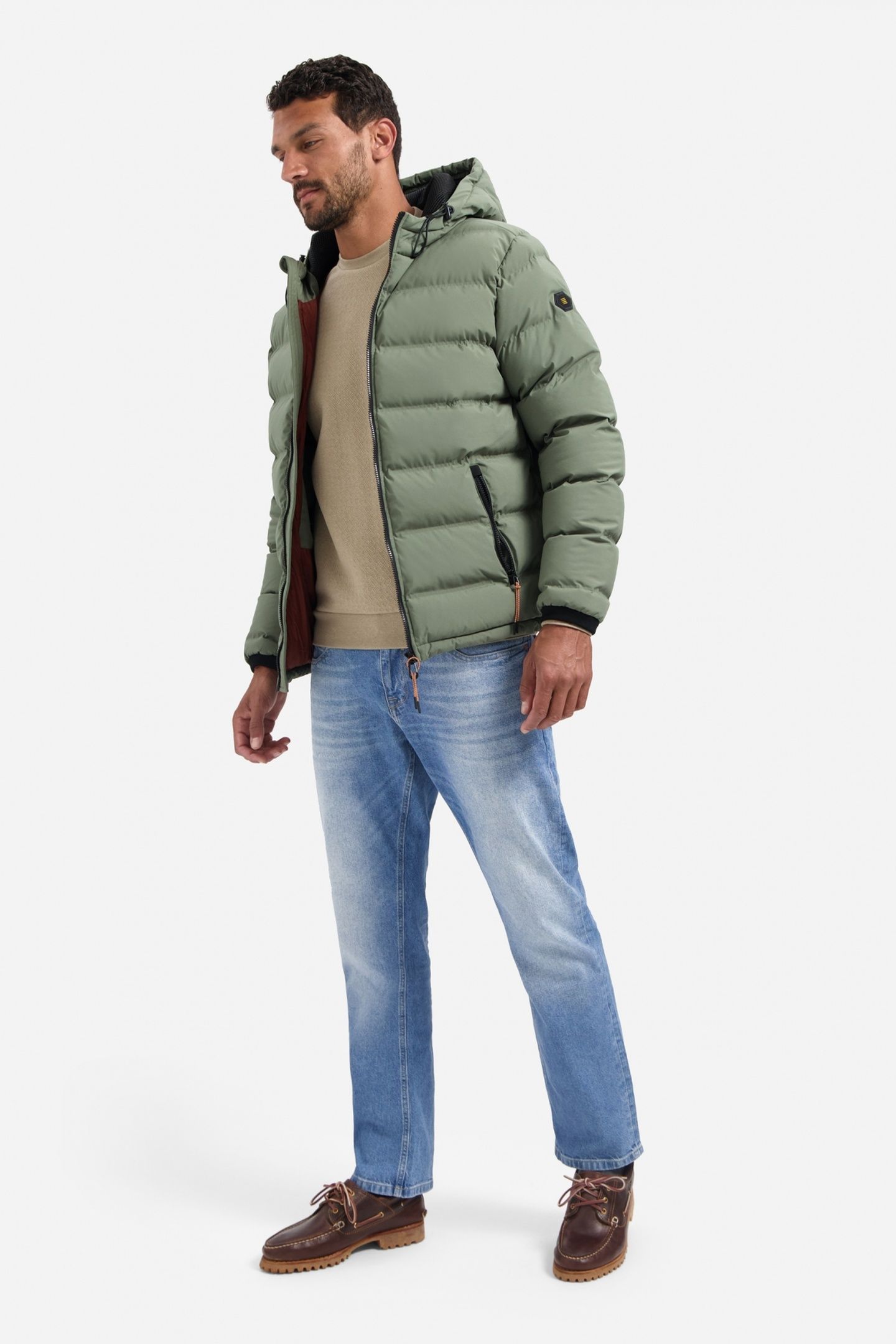 JACKET SHORT FIT SEALED HOODED PADDED STEEL 3