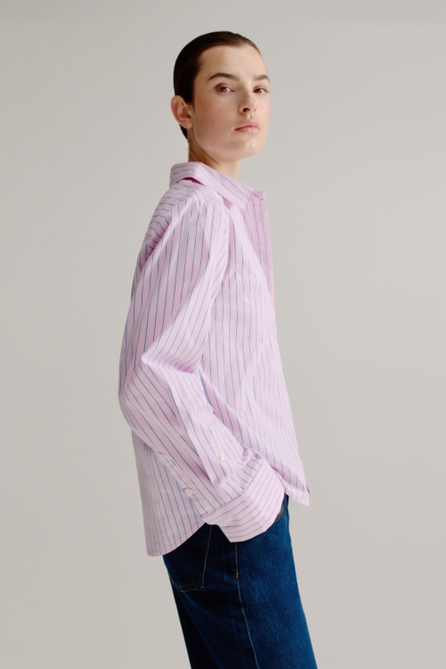 LEON BLOUSE LIGHT PINK STRIPE 4