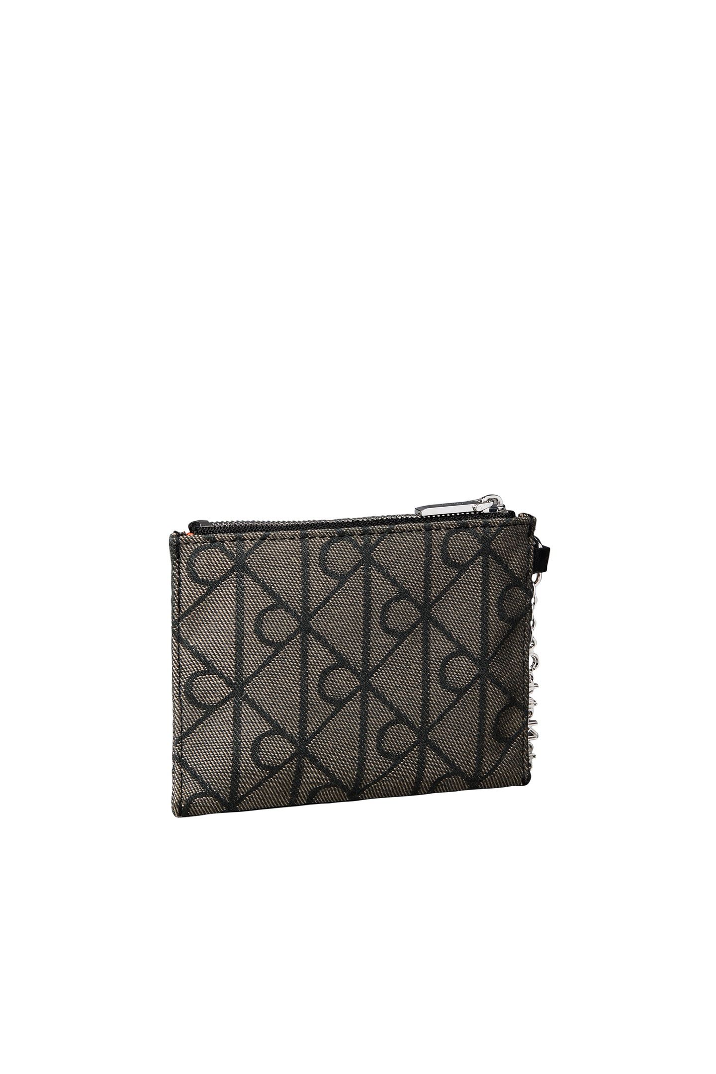SCRIPT HARDWARE JACQUARD POUCH LOTUS BEIGE/BLACK JACQUARD 2