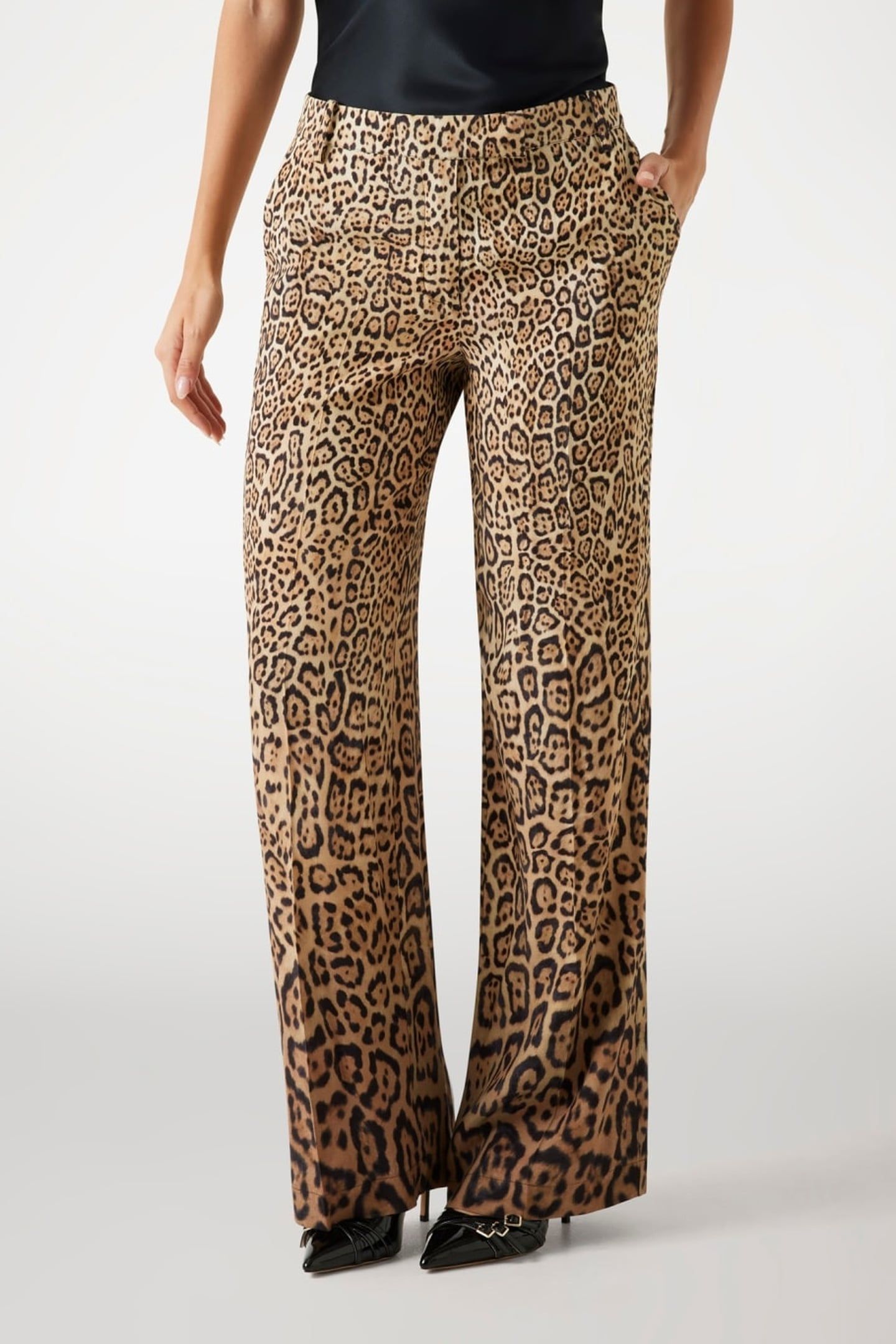 AMY WIDE LEG SOLID P CHARMING LEOPARD DEG 5