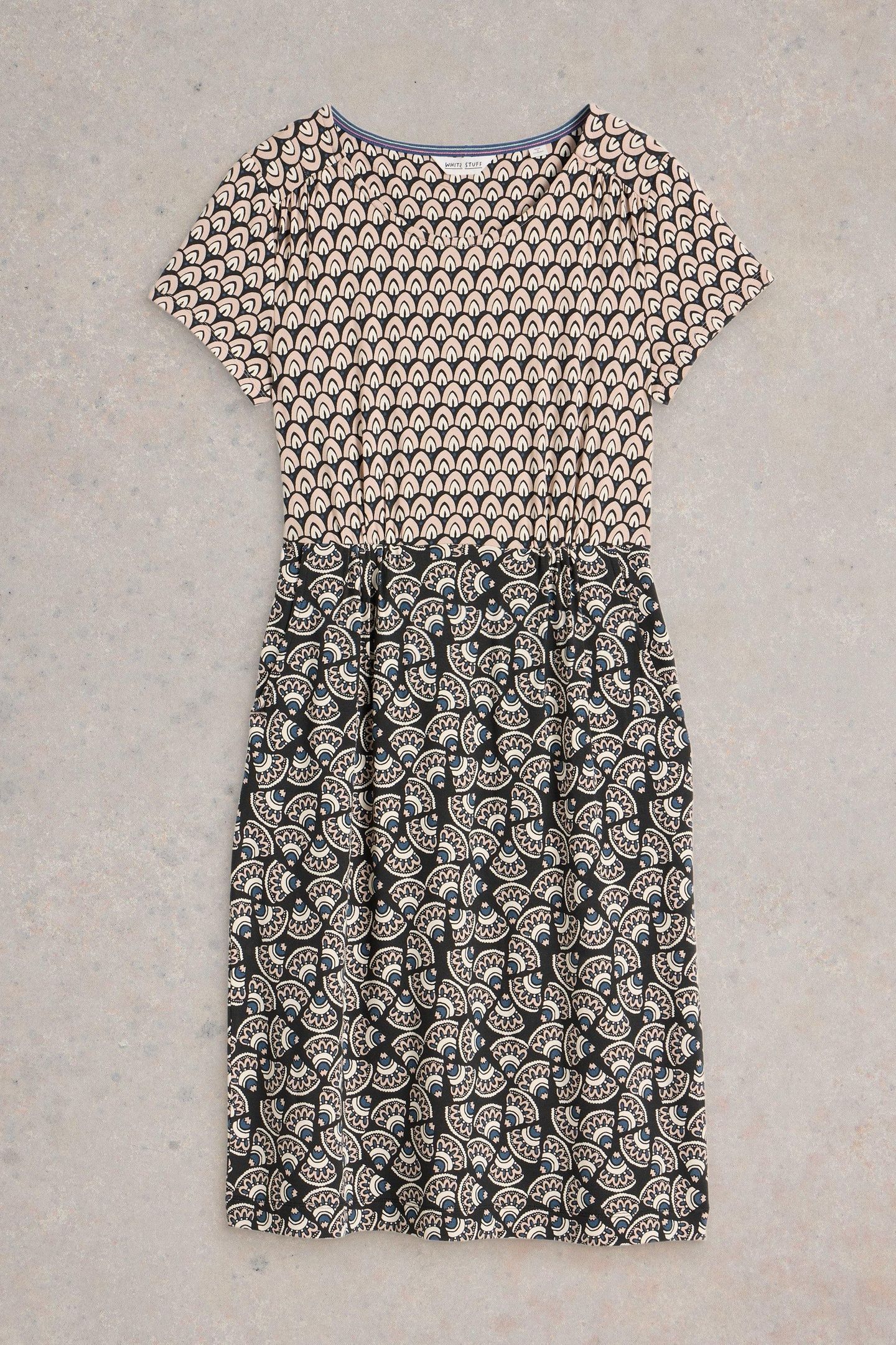 TALLIE JERSEY DRESS BLACK PRINT 5