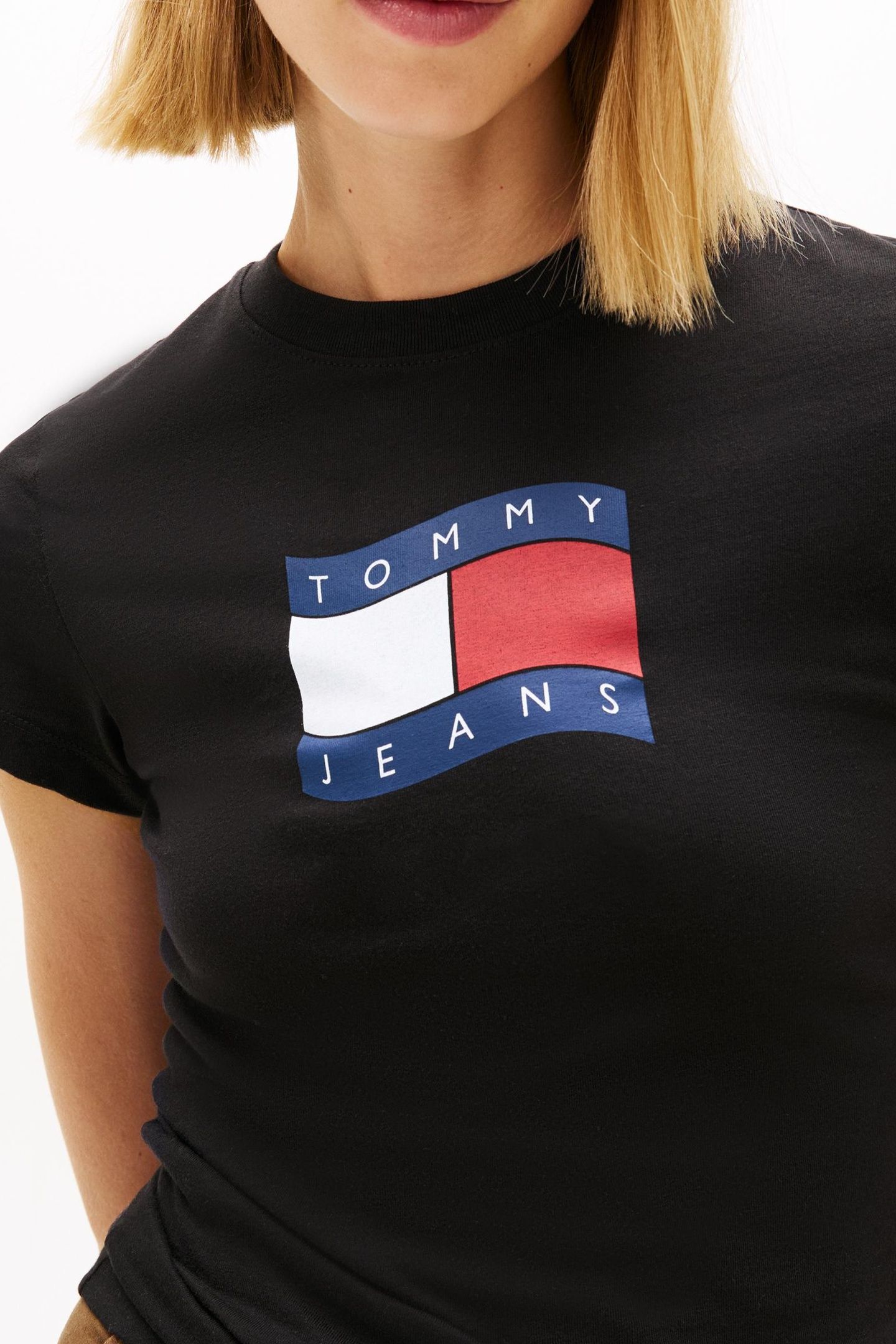 SLIM WAVY FLAG TEE BLACK 5