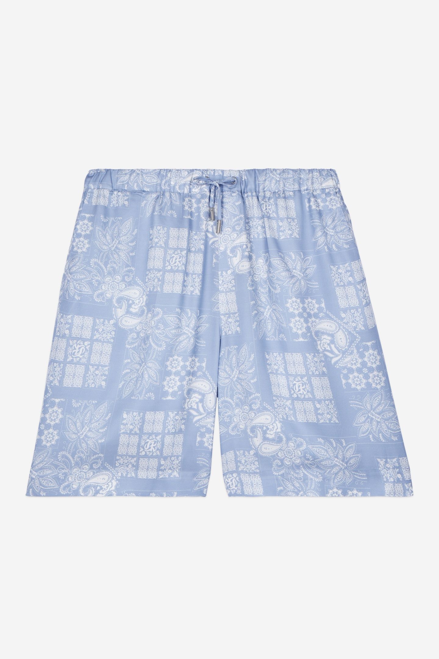 SHORTS WITH ELASTIC WAIST WHITE/SKYBLUE 5