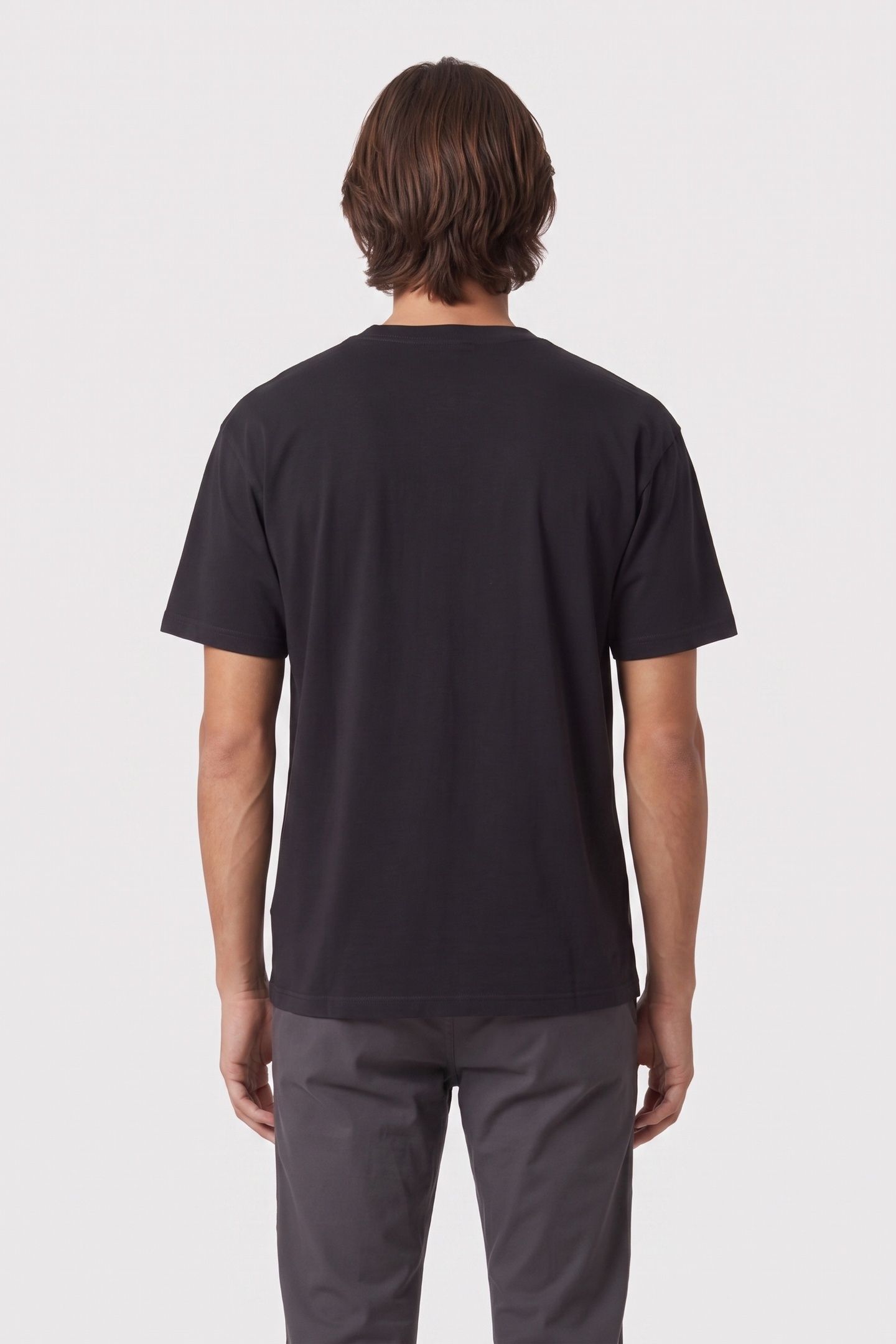 SHORT-SLEEVED T-SHIRT WITH PRINT ON THE FRONT BLACK WASHED 2