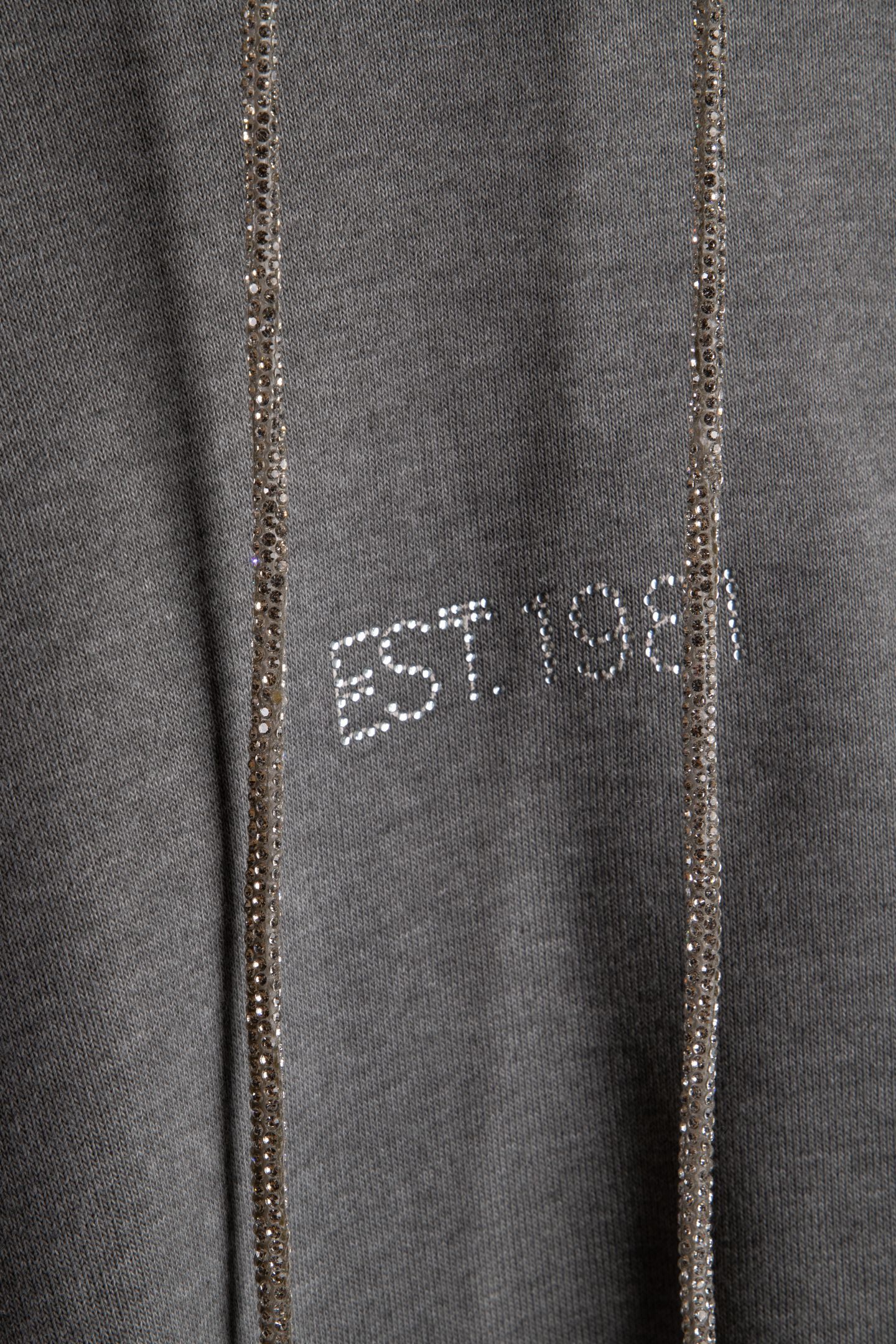GUESS ECO HOODIE SHINY CORD SW MEDIUM CHARCOAL HEAT 4