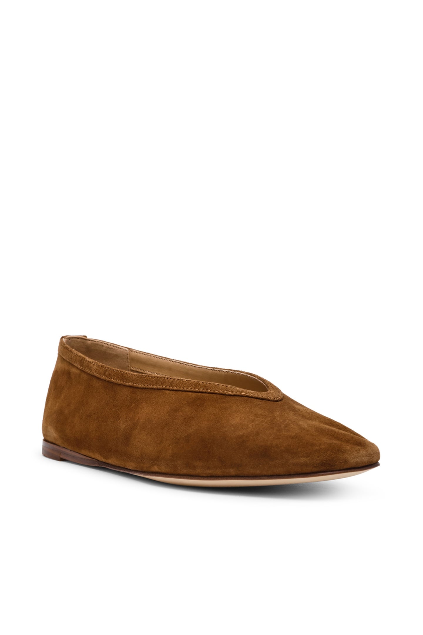 LENI FLAT SHOES CHESTNUT SUEDE 3