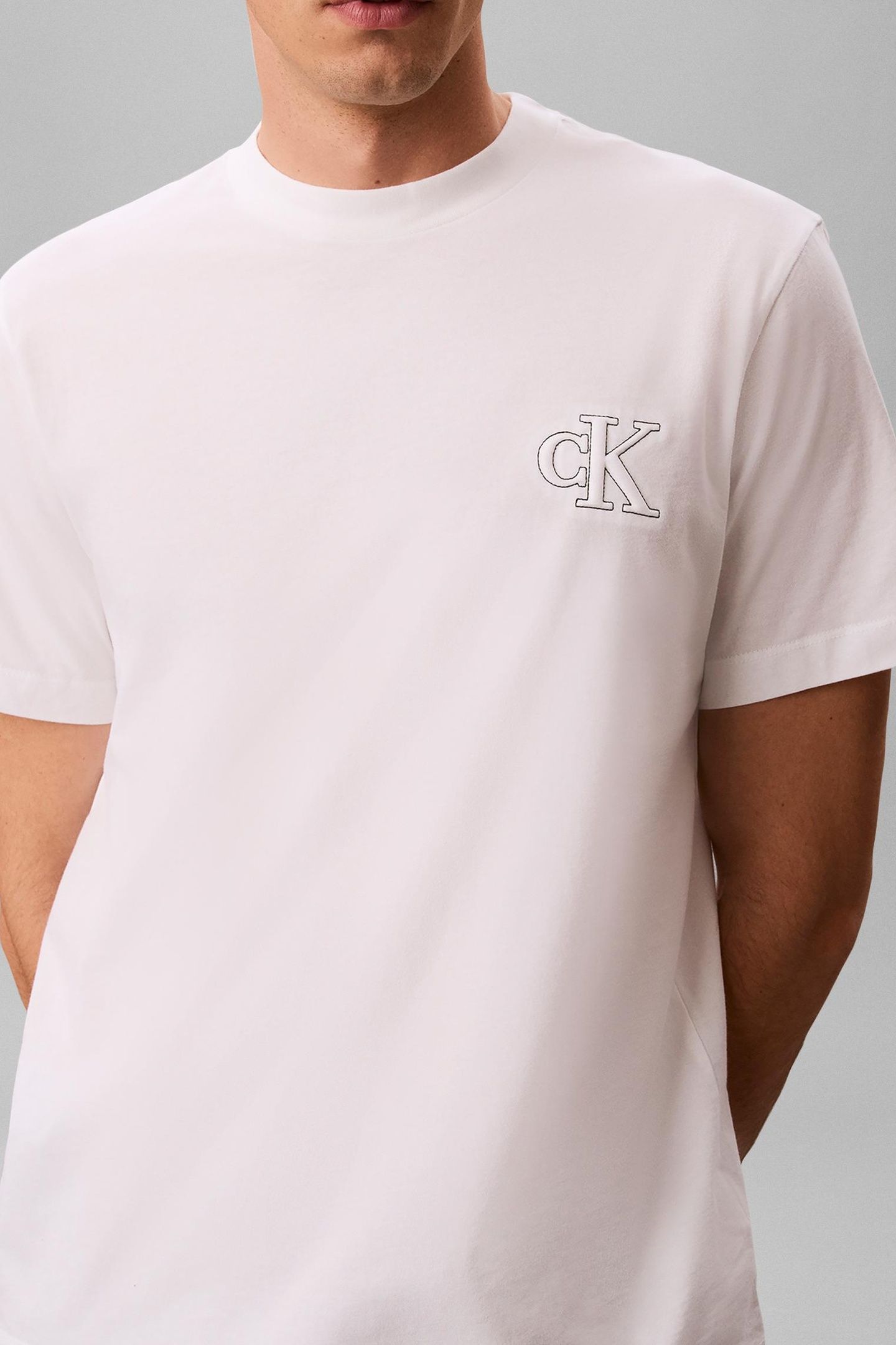 SS 30S JERSEY EASY MONOGRAM TEE BRIGHT WHITE 3