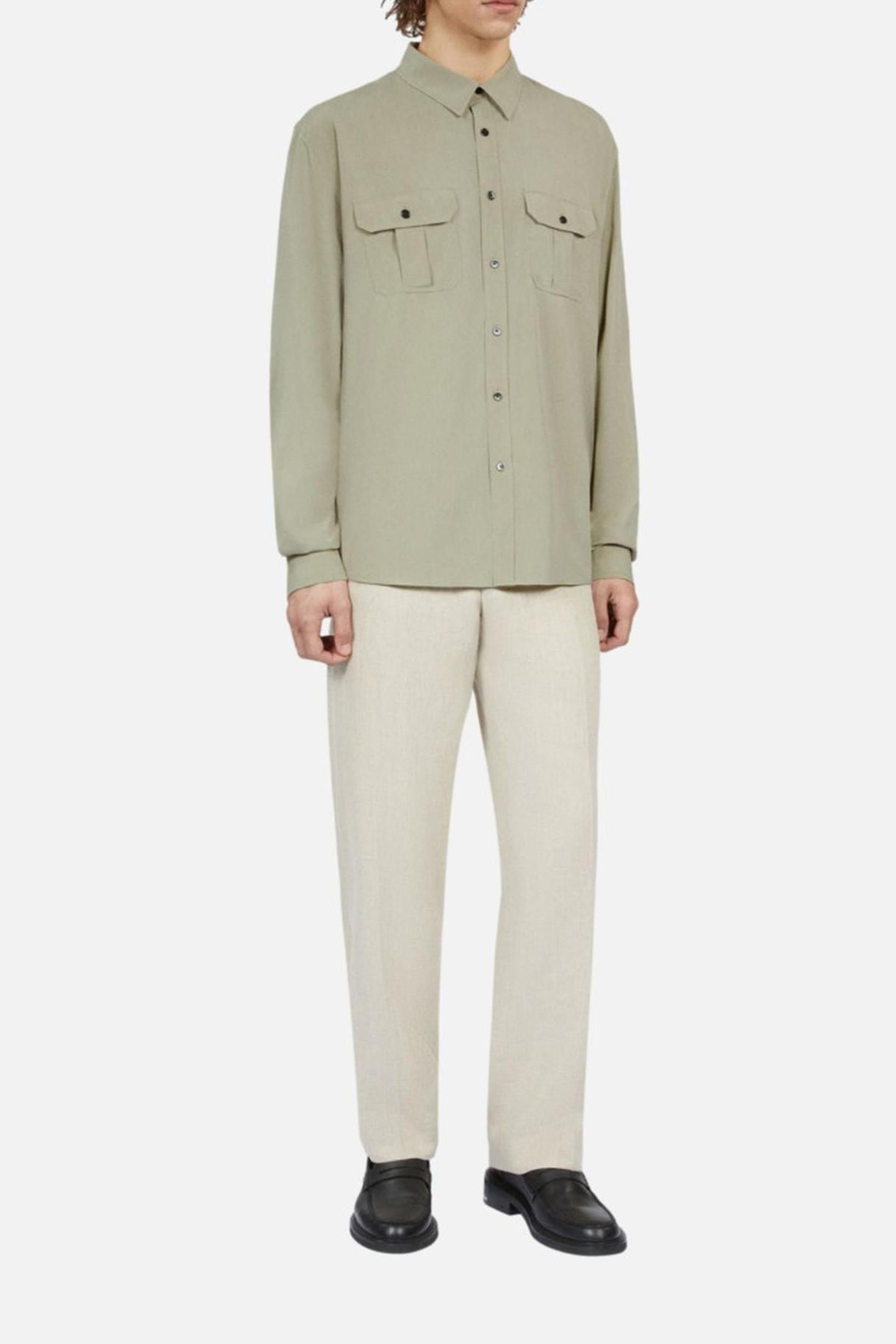 LONG-SLEEVED SHIRT KAKI GREY 3