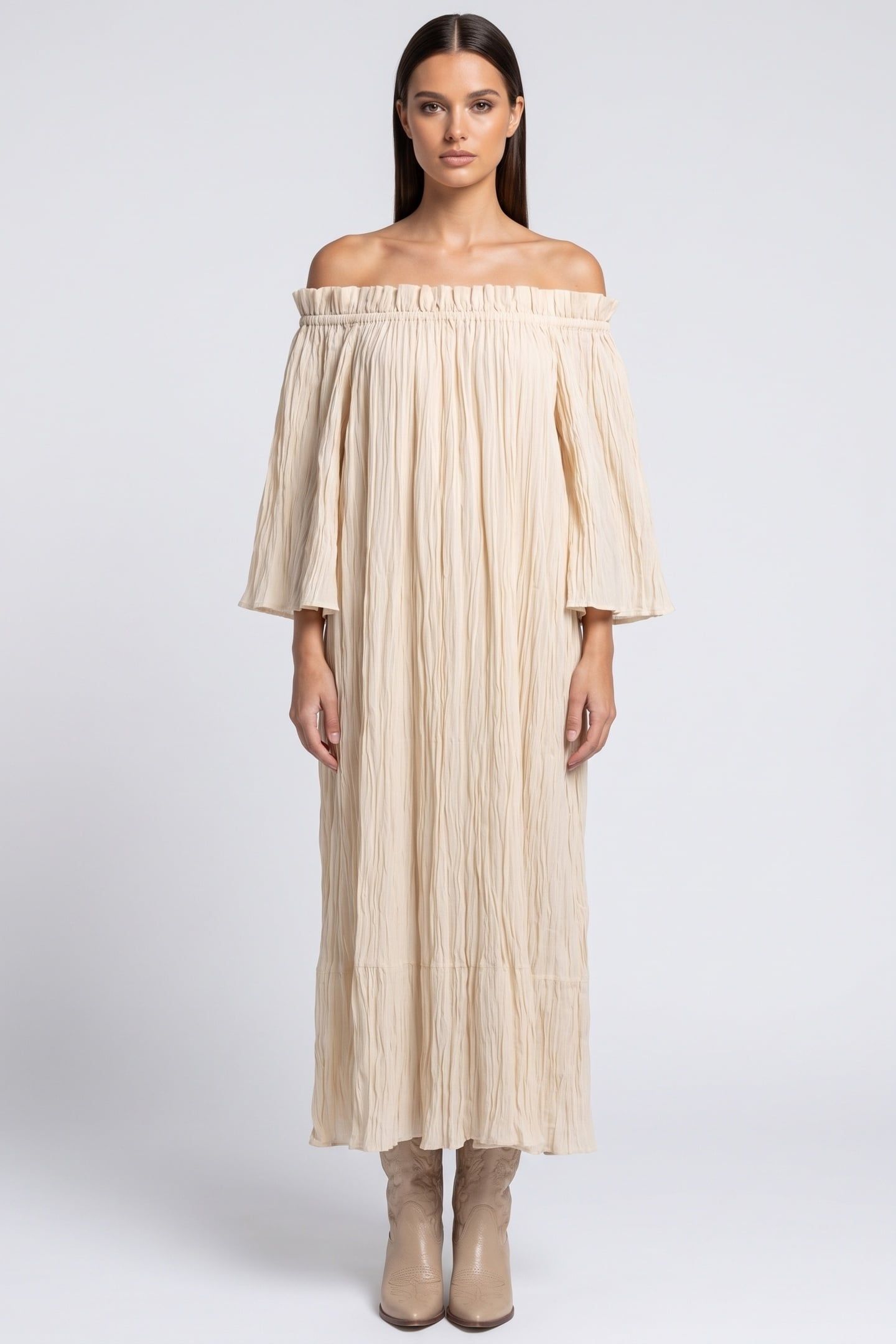 GIORDI DRESS BEIGE 1