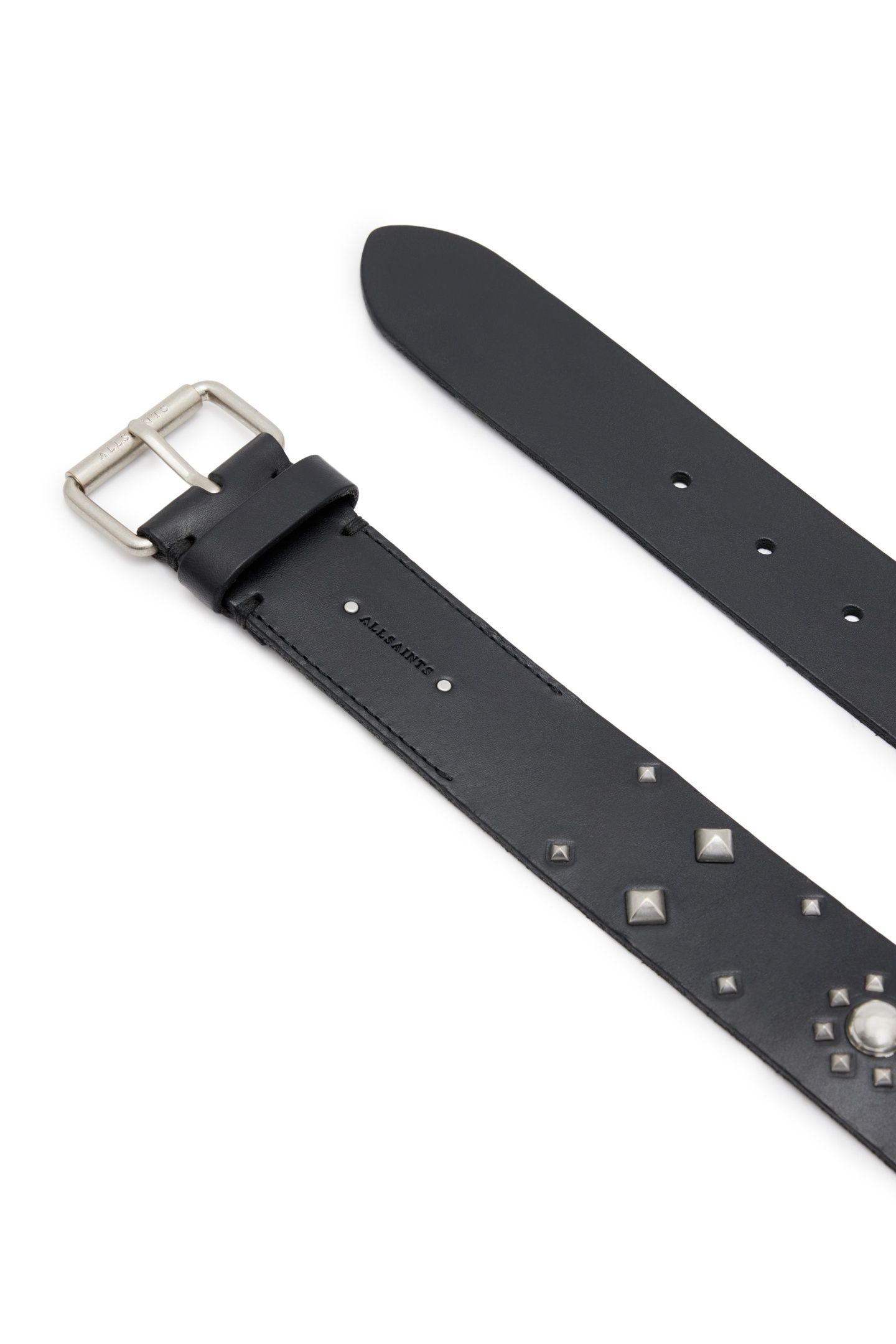 RAYEN STUD BELT BLACK/ANTQ NICKEL 3