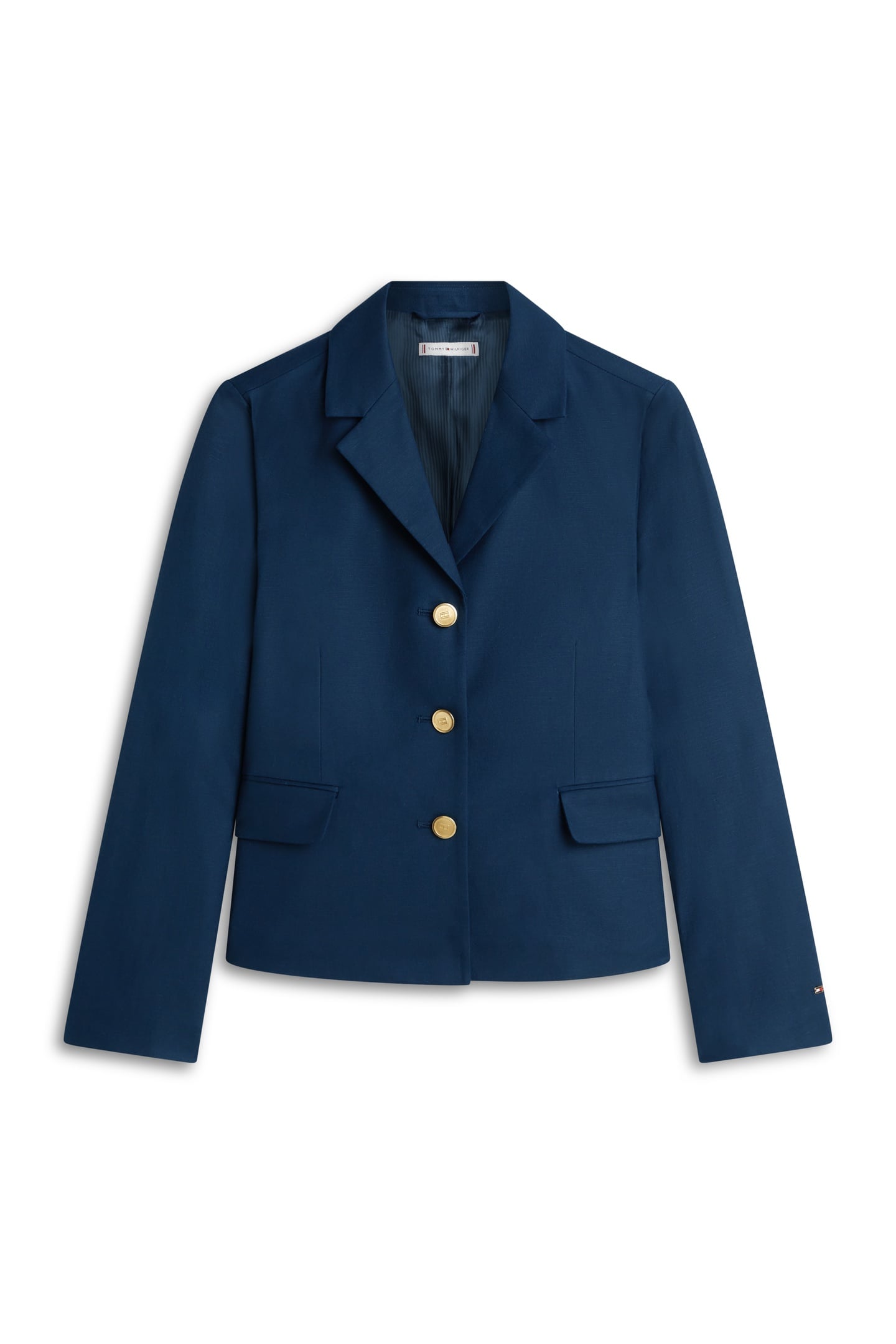 LINEN BLEND SLIM BLAZER DARK NIGHT NAVY 4