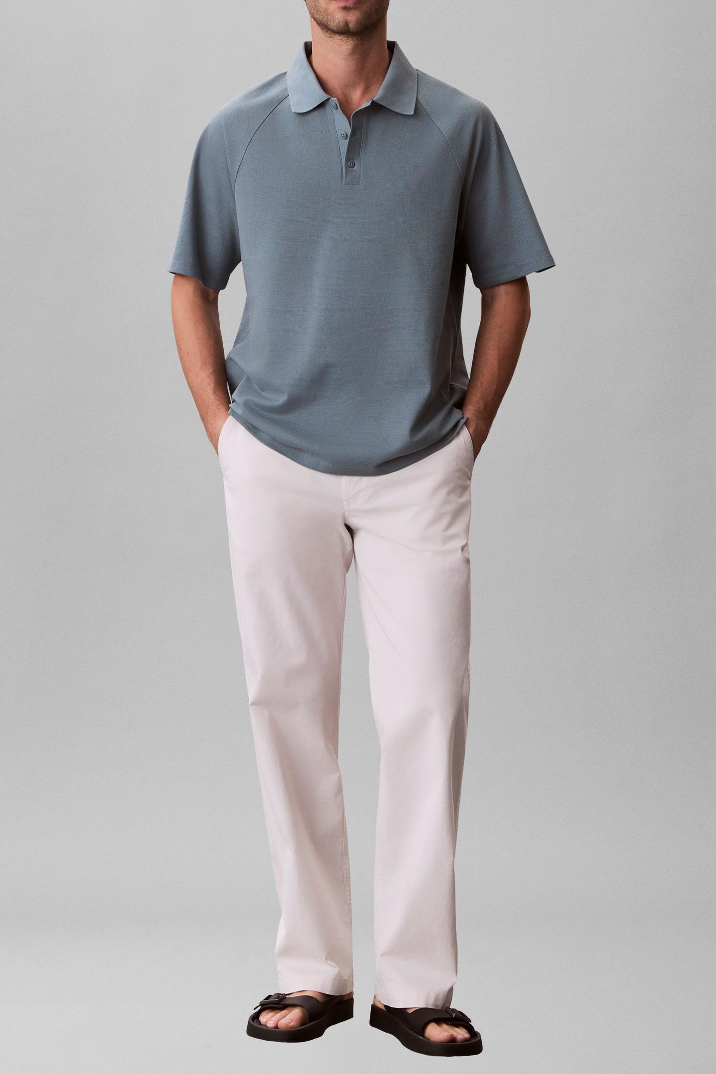 SS EASY BAR JACQUARD POLO FROSTED SPRUCE 1