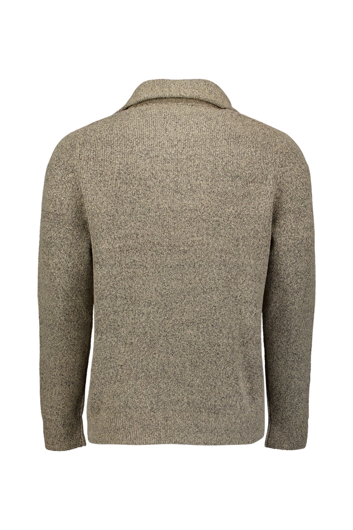 PULLOVER WING COLLAR HALF ZIP SOFT WOOLBLEND SAND 6