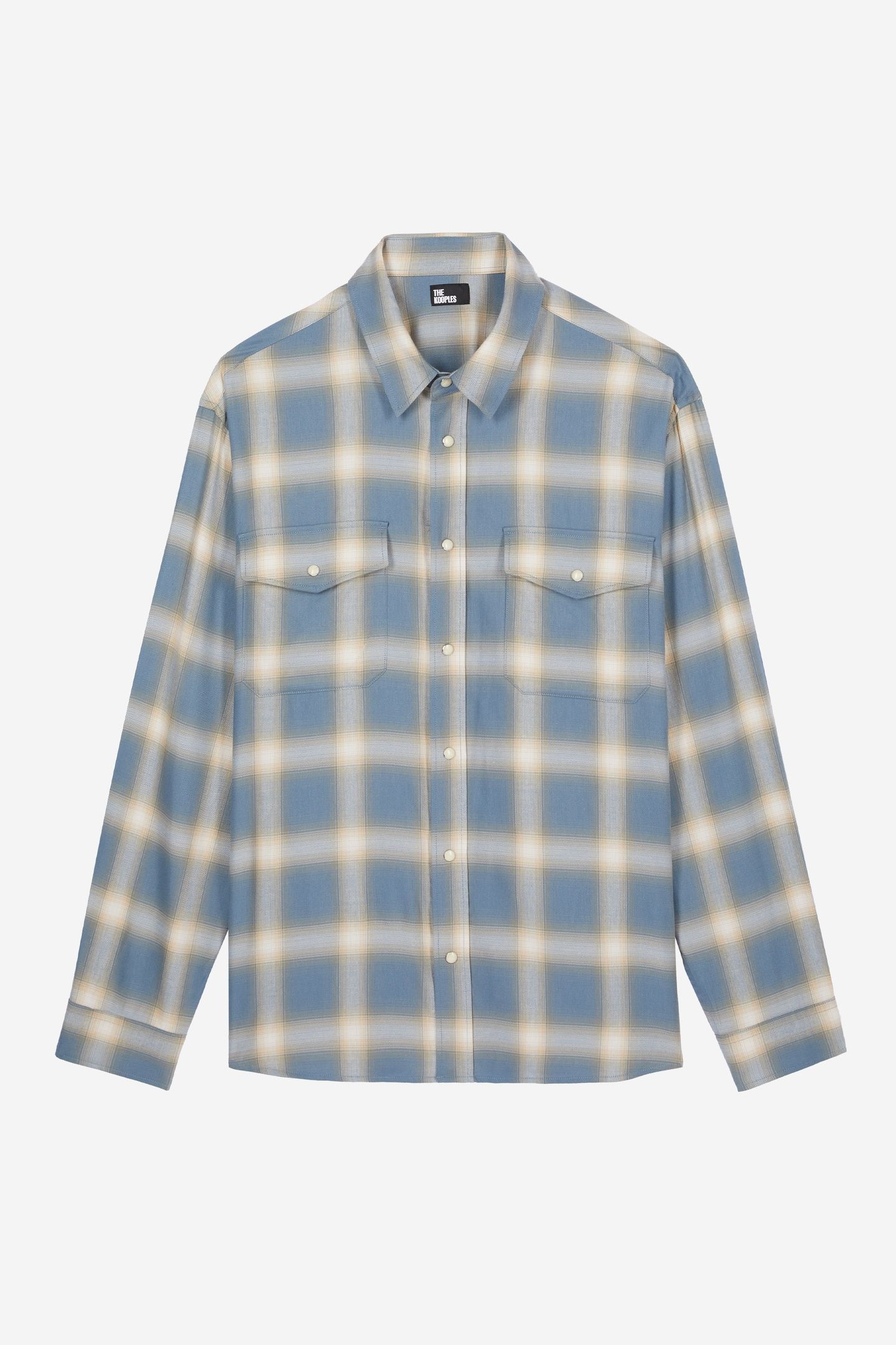 LONG-SLEEVED CHECKED SHIRT BLUE GREY 5