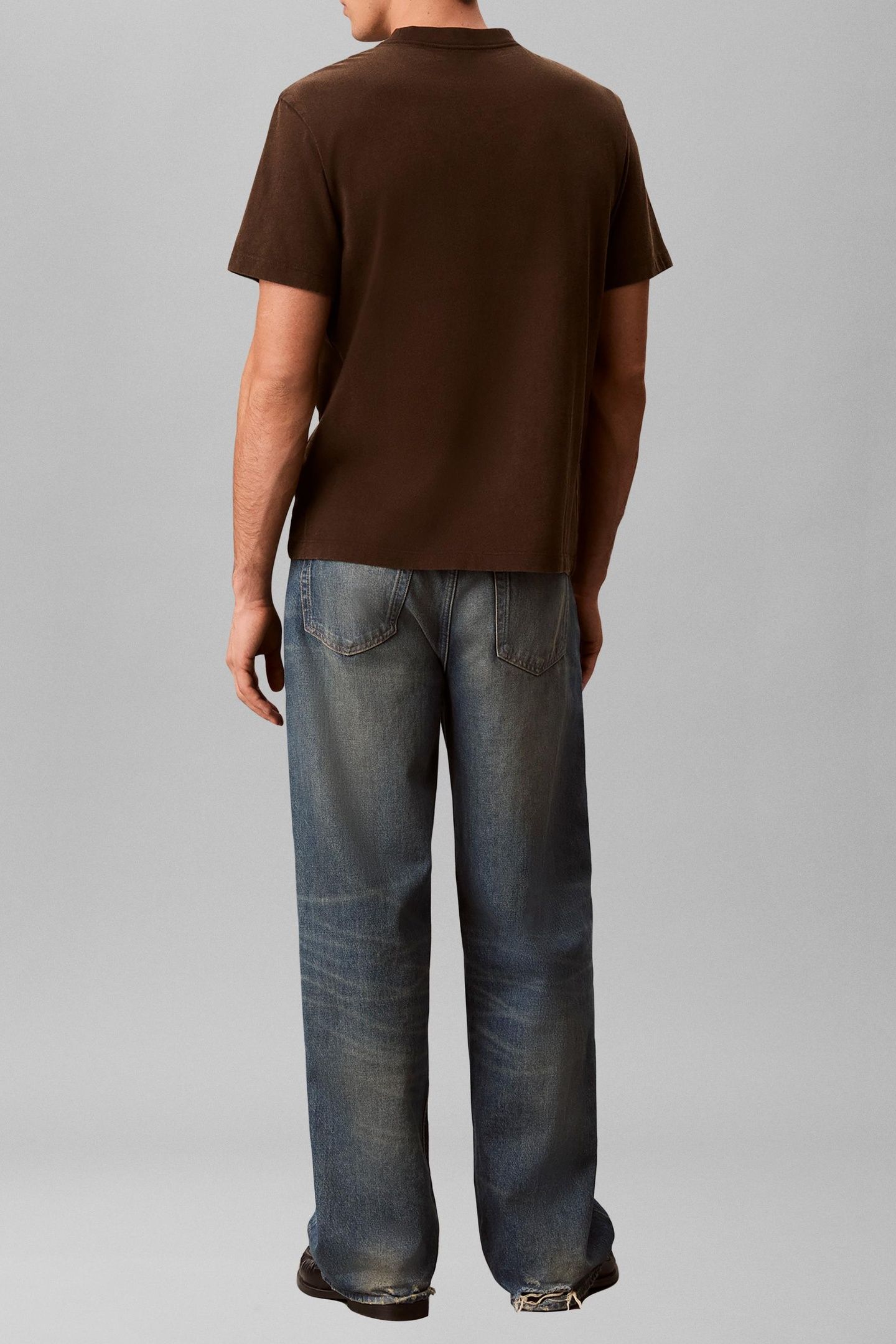 SHORT SLEEVE 20S ACID WASH GRAPHIC TEE DARK COFFEE 3