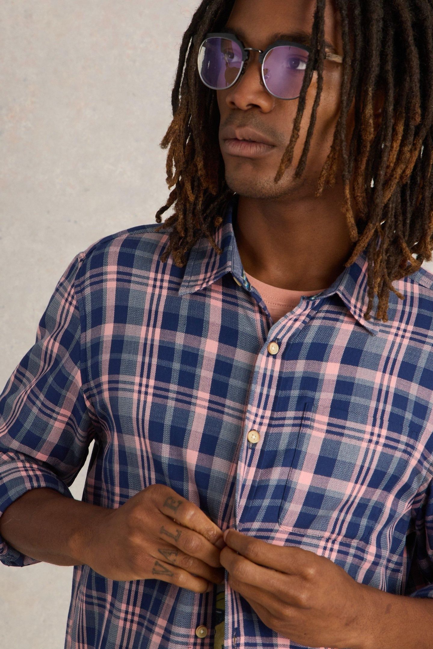 MOXLEY BRUSHED LS CHECK SHIRT BLUE MULTI 6