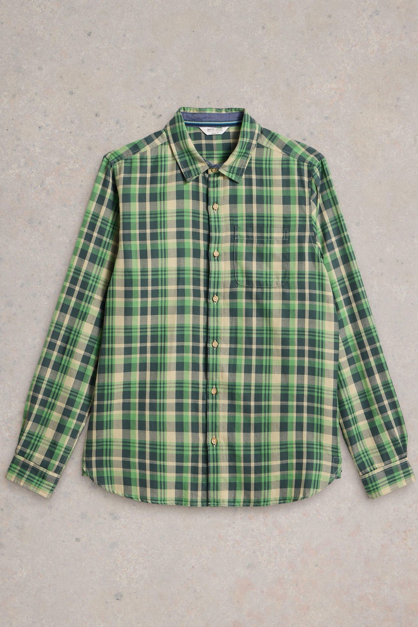 MOXLEY BRUSHED LS CHECK SHIRT GREEN MULTI 4