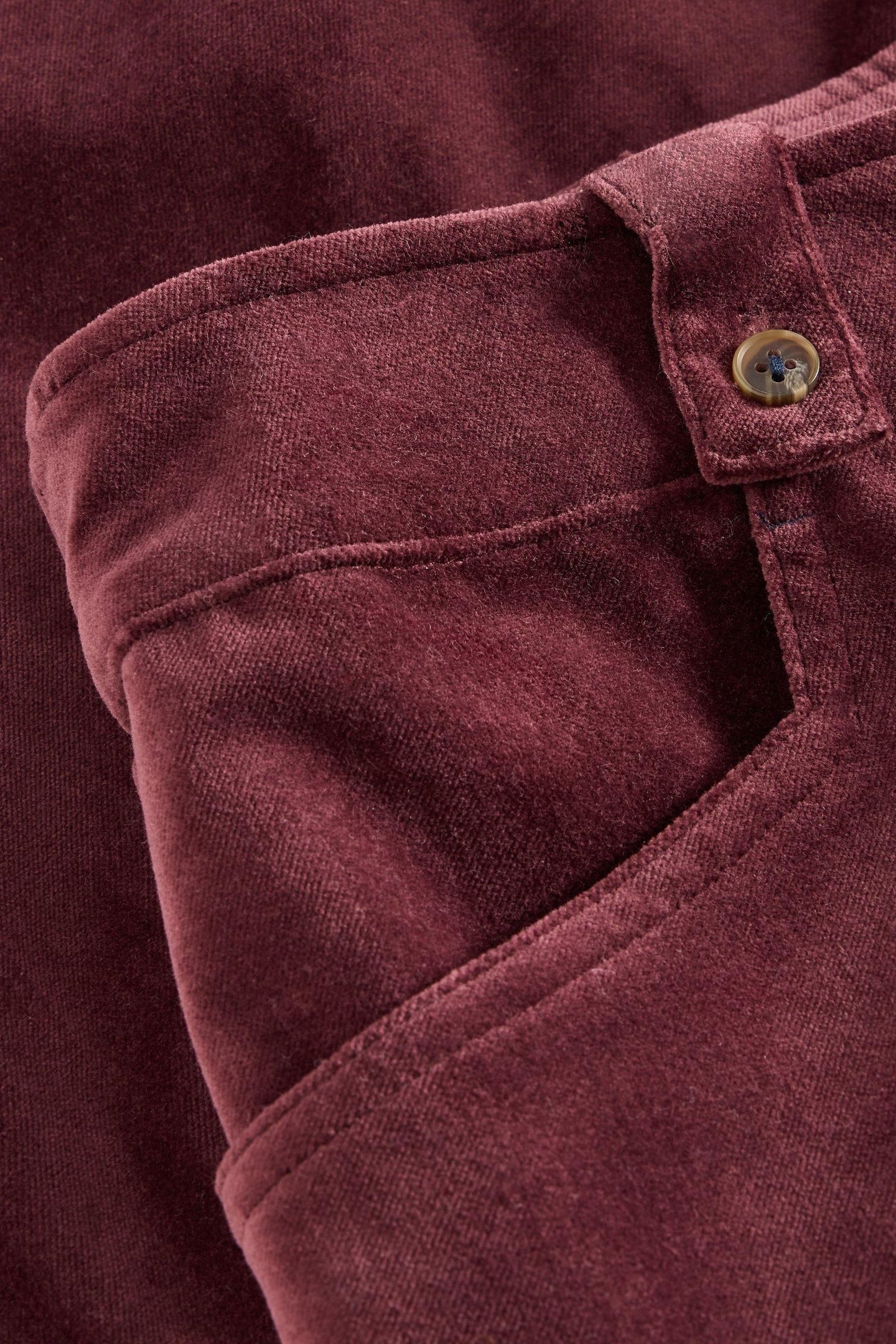 BELLE CROPPED VELVET TROUSER DARK PLUM 6