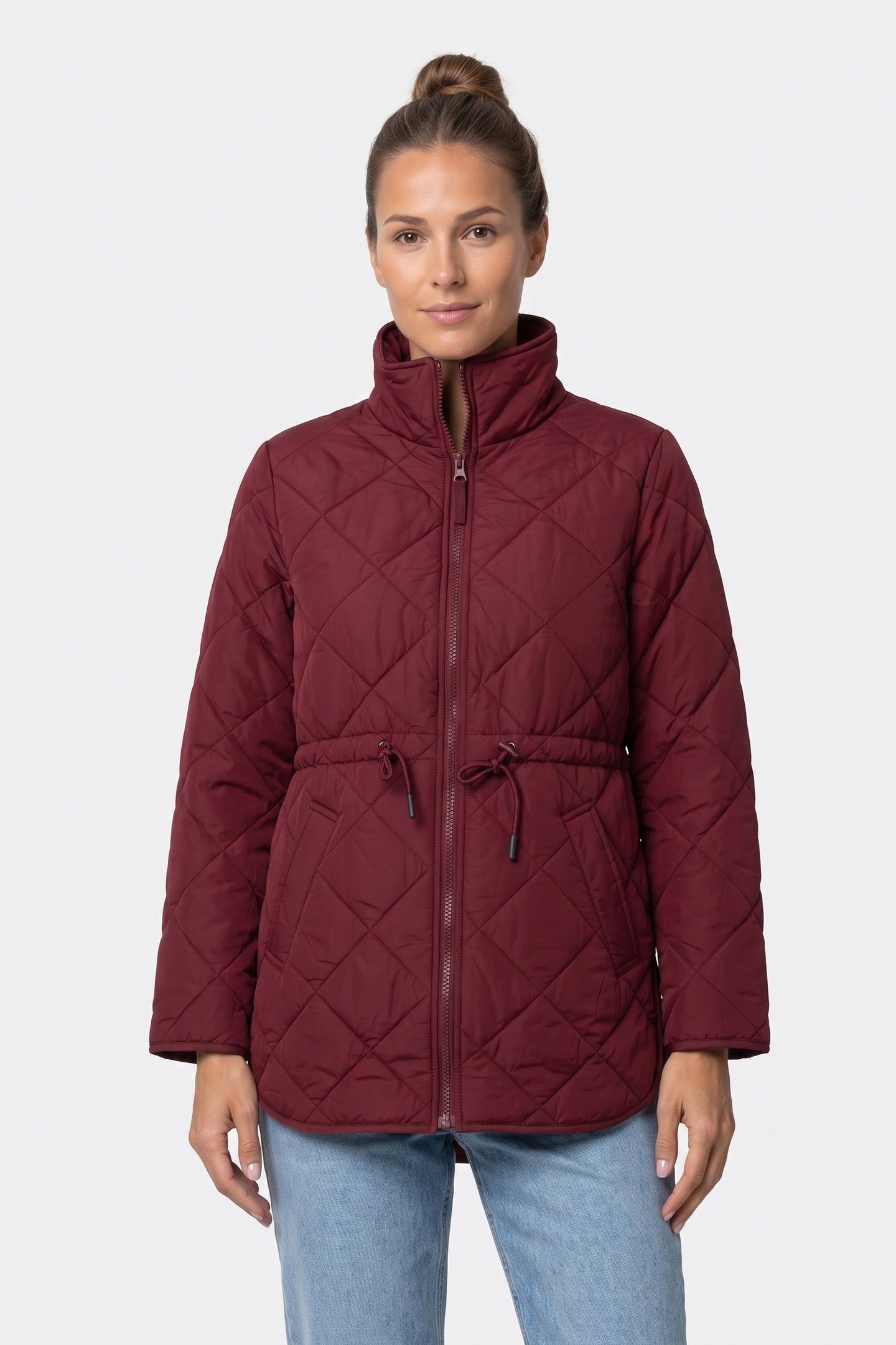 AMILIA QUILTED JACKET DARK PLUM 1