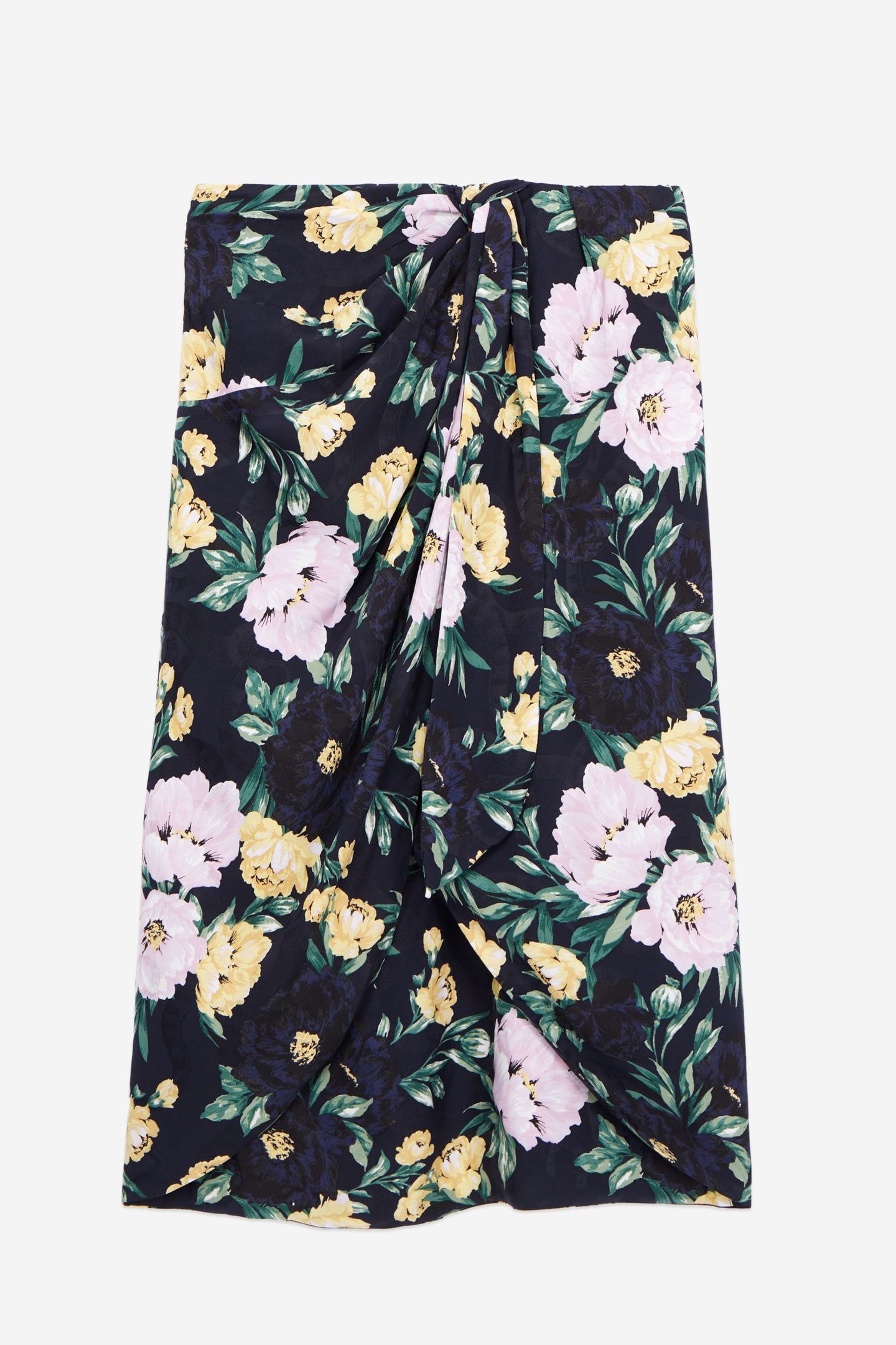 TIED MIDI SKIRT LIGHTPINK/DARKNAVY 5