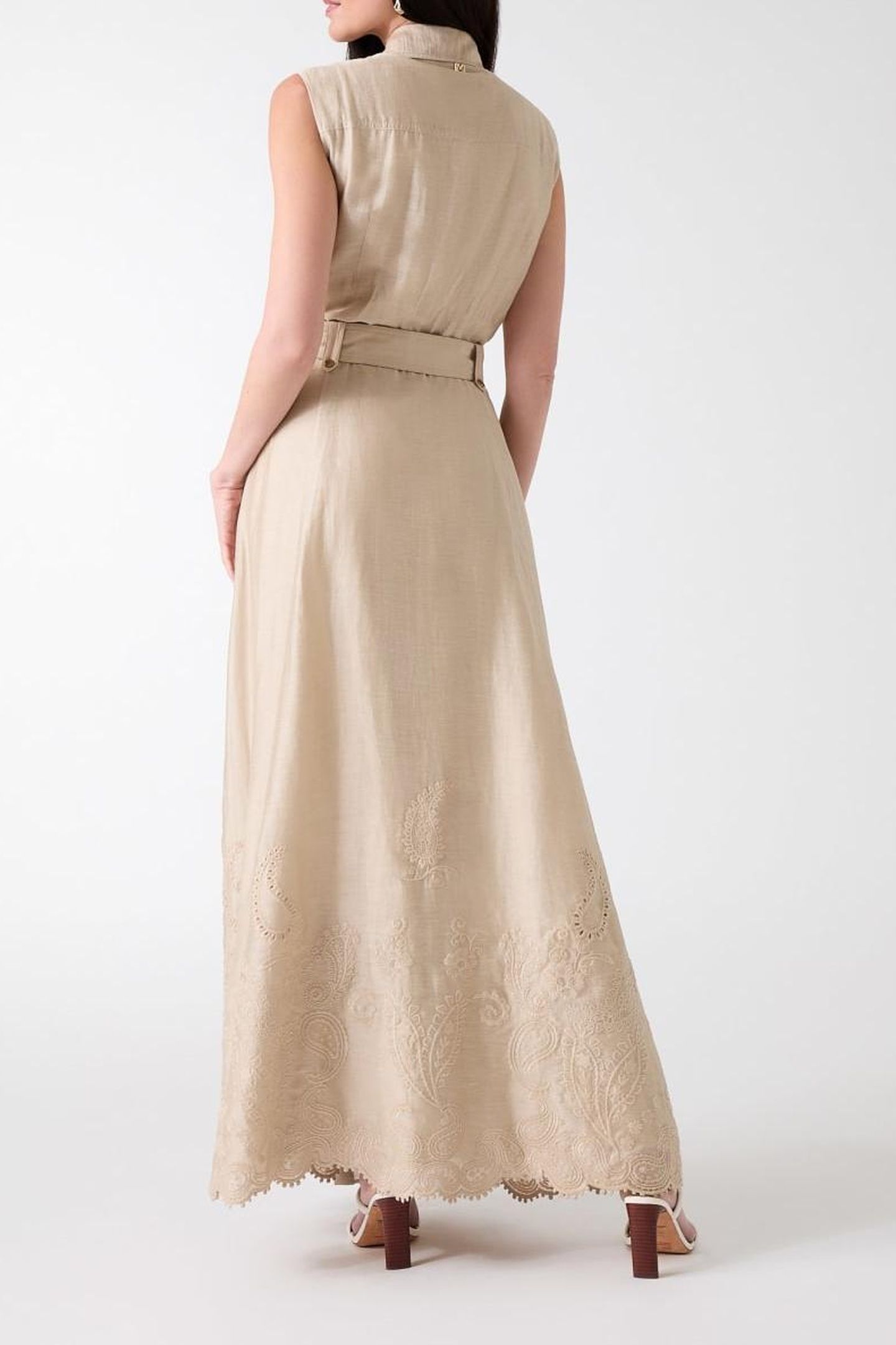MINDY EMBROIDERED CH VELVET TAUPE MULTI 2