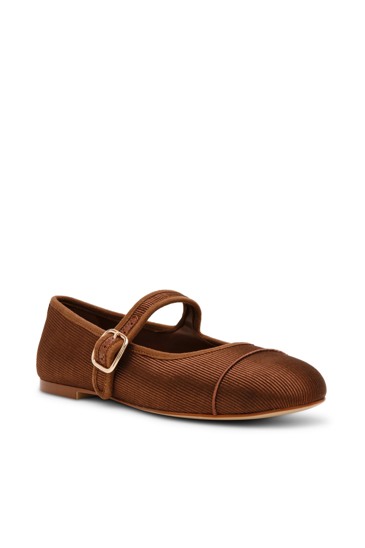 DORY FLAT SHOES BROWN SATIN 2
