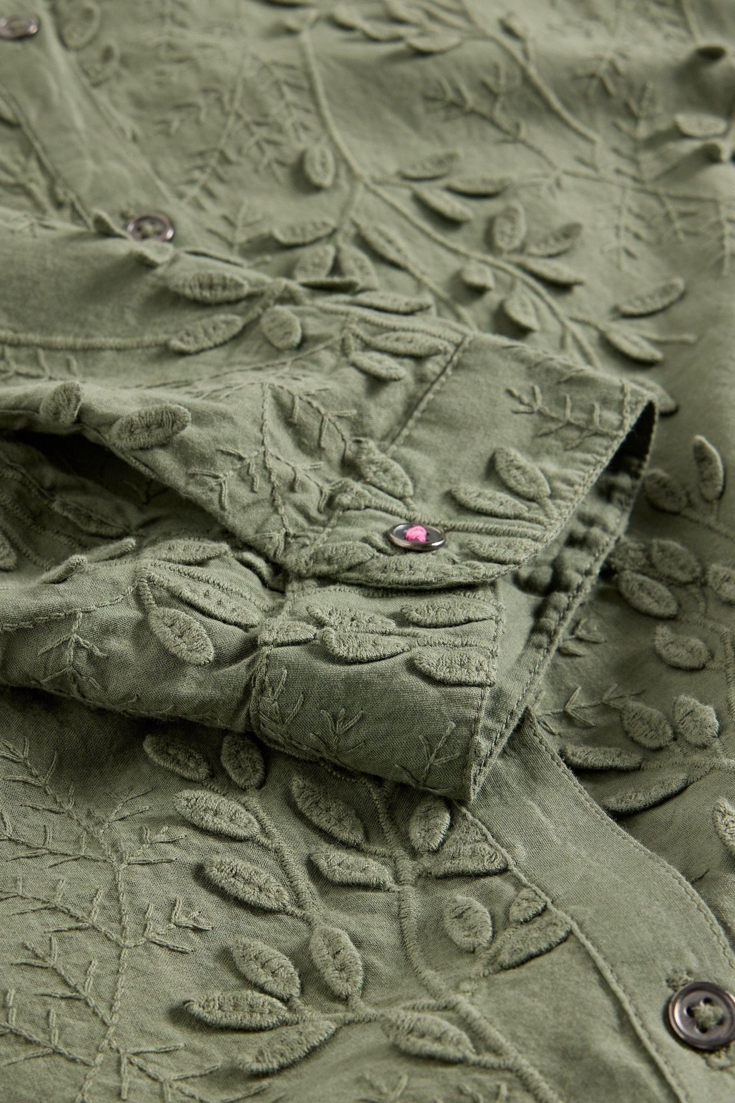 SOPHIE EMBROIDERED SHIRT DUSTY GREEN 6