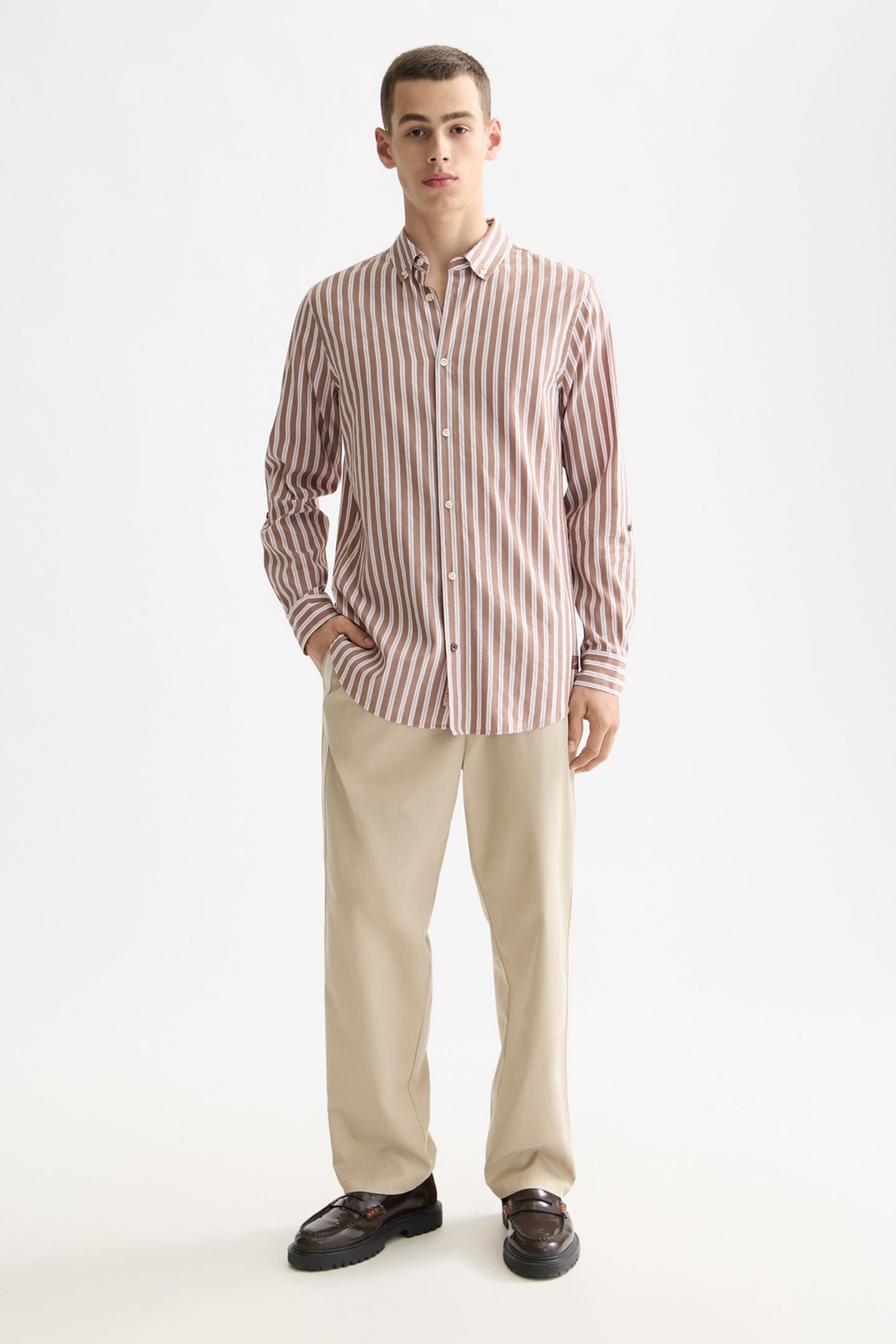 YARN-DYED STRIPE SHIRT SOFT SILT STRIPE 2