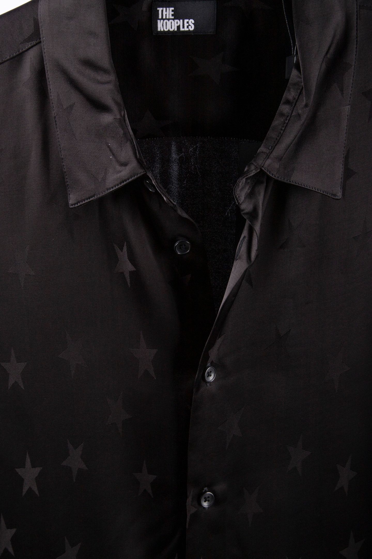 STAR JACQUARD LONG SLEEVE SHIRT BLACK 4