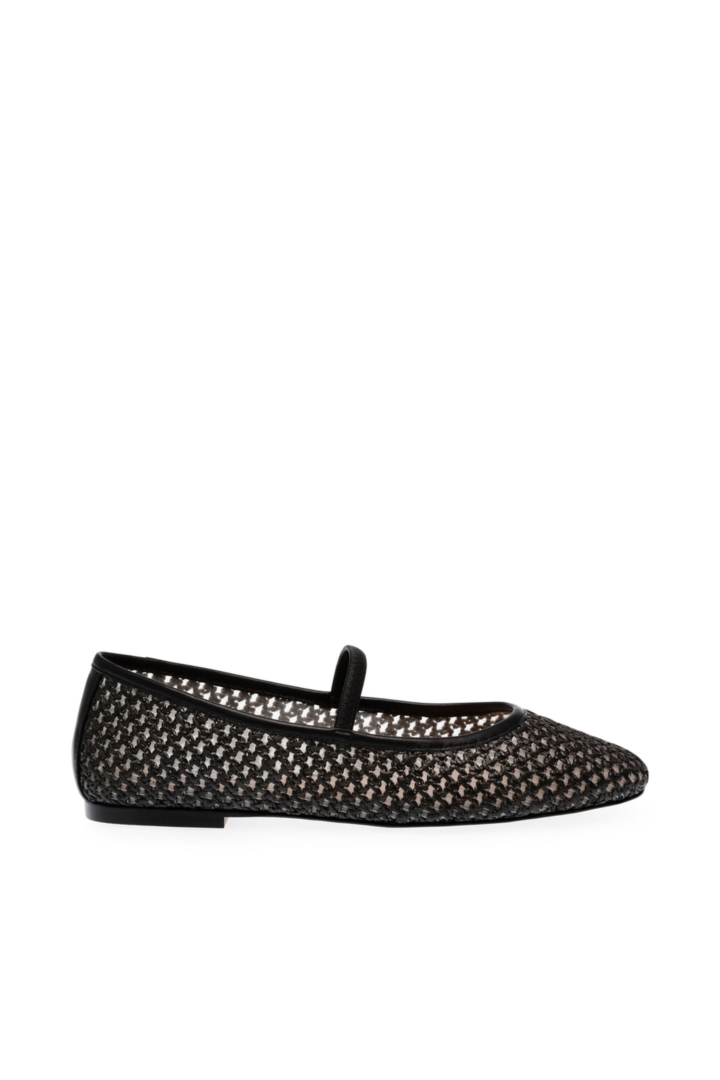 MAJORCA FLAT SHOES BLACK RAFFIA 1