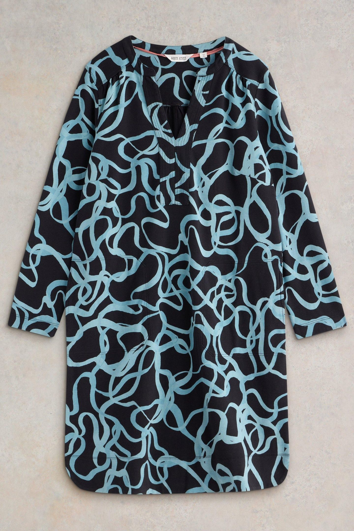 JUNE JERSEY DRESS BLACK PRINT 4