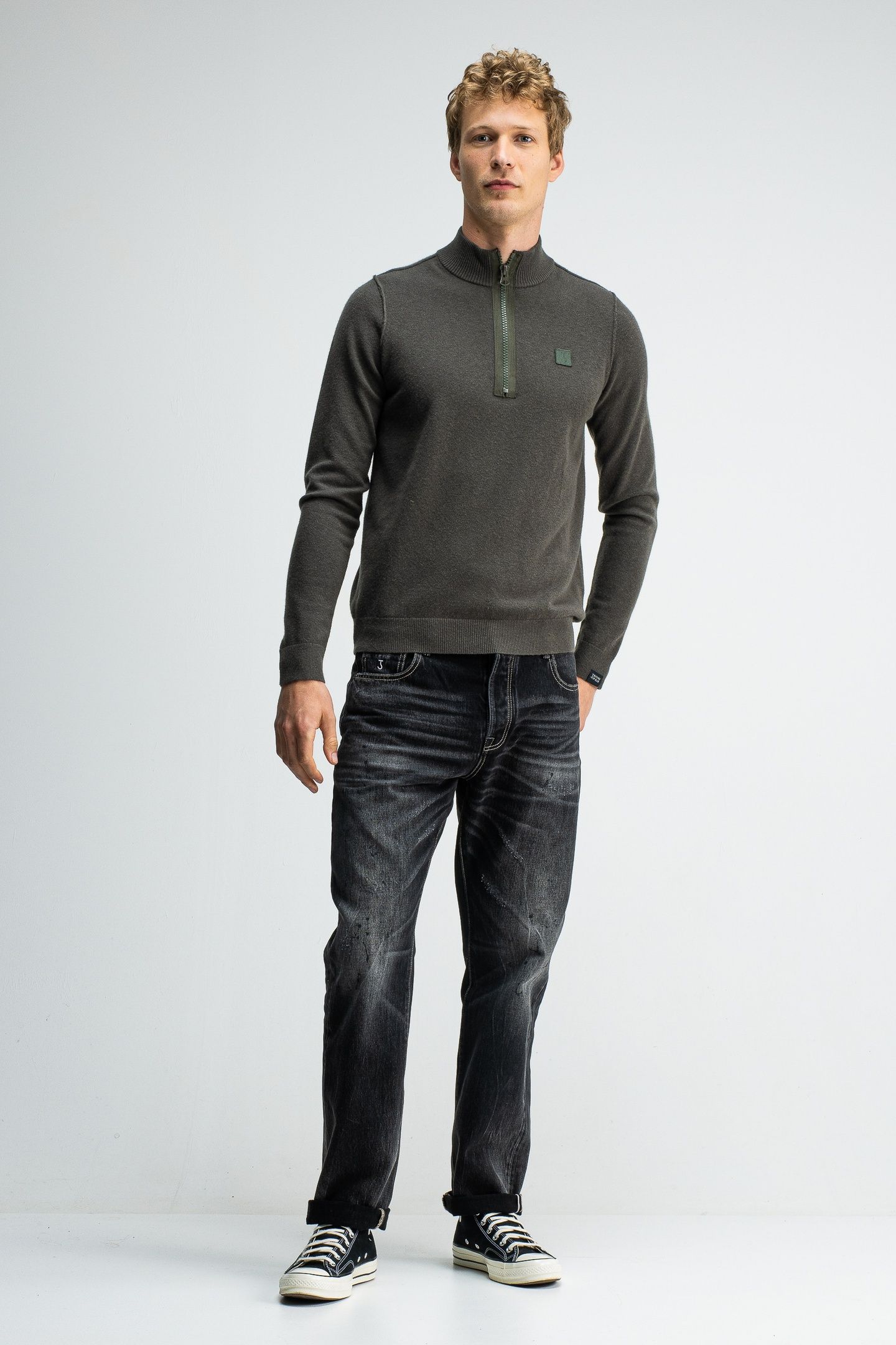 CLIFTON HALFZIP MOCHA BROWN 1