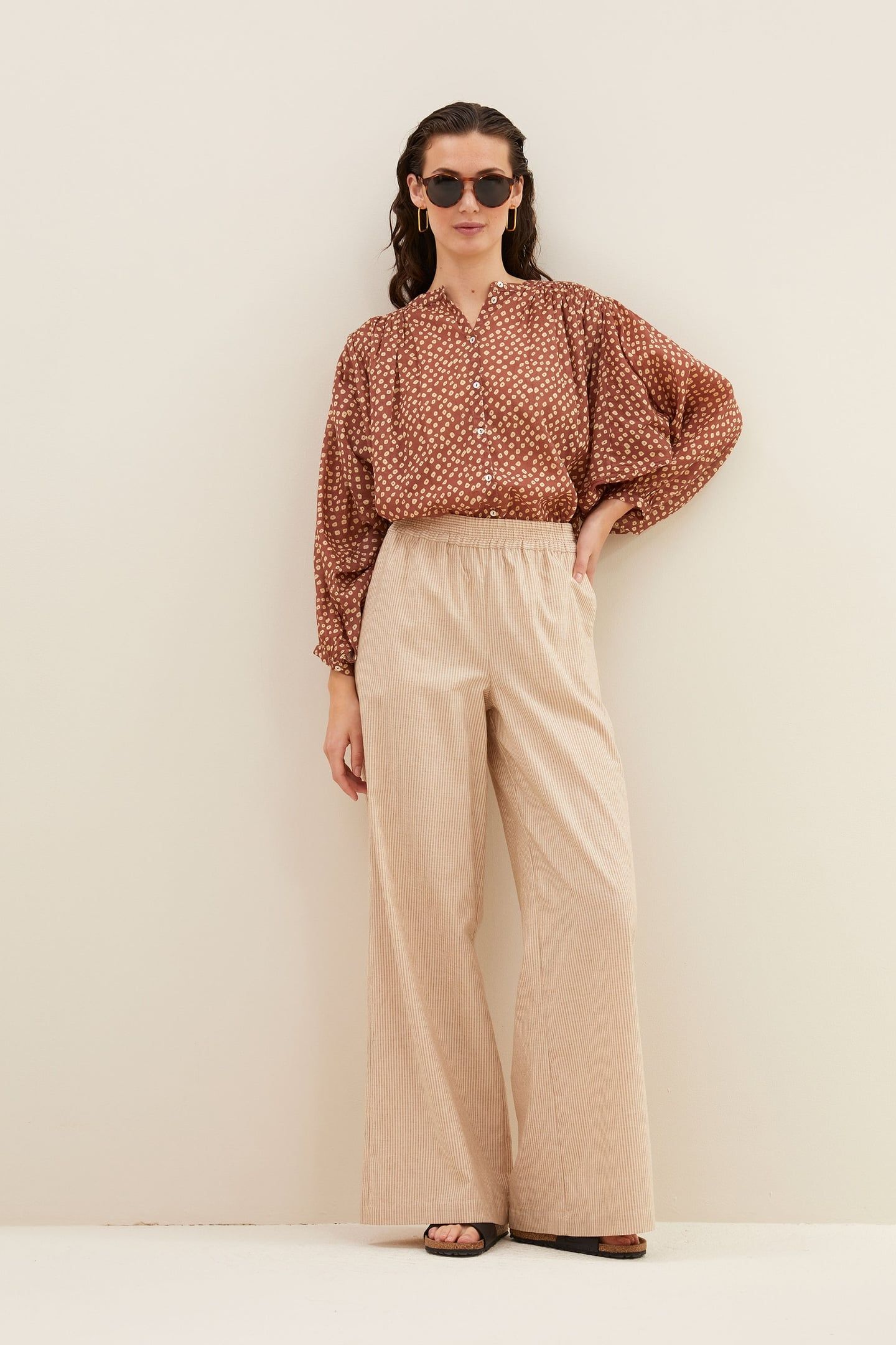 RANDY LUREX STRIPE PANTS COPPER LUREX STRIPE 1