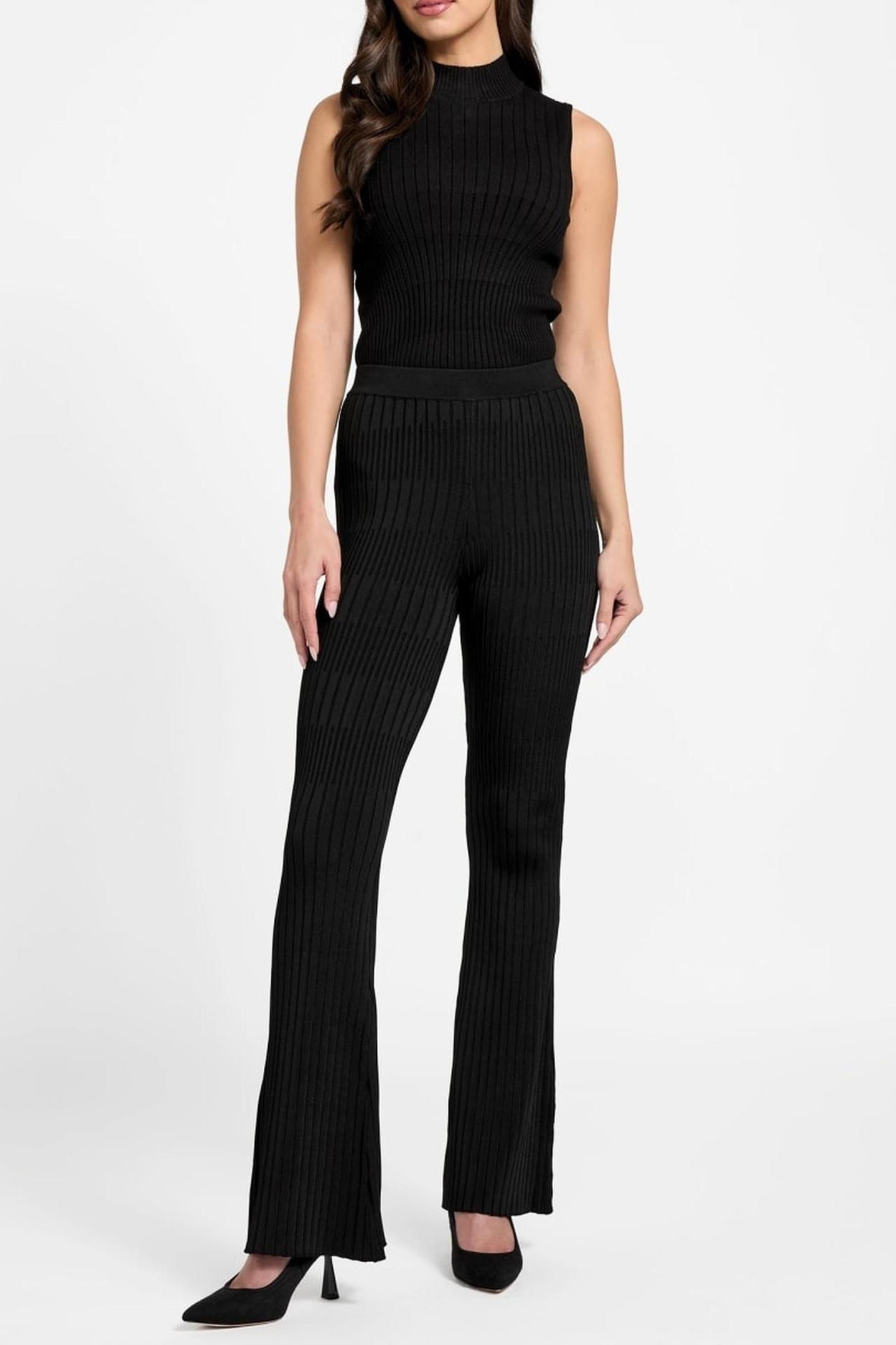 JANET RIBBED PANT SW JET BLACK A996 4