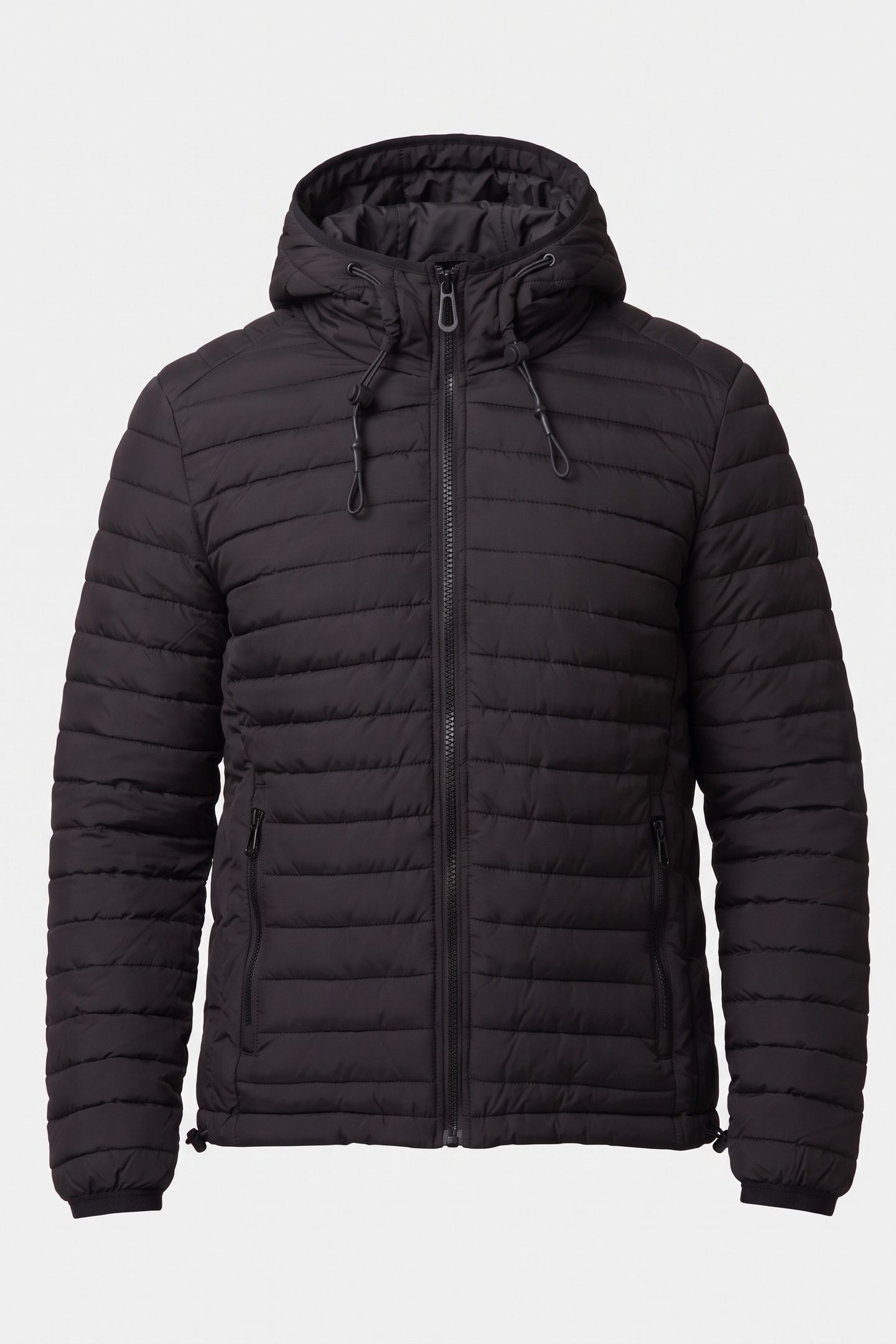 JACKET HOODED SHORT FIT PADDED BLACK 3