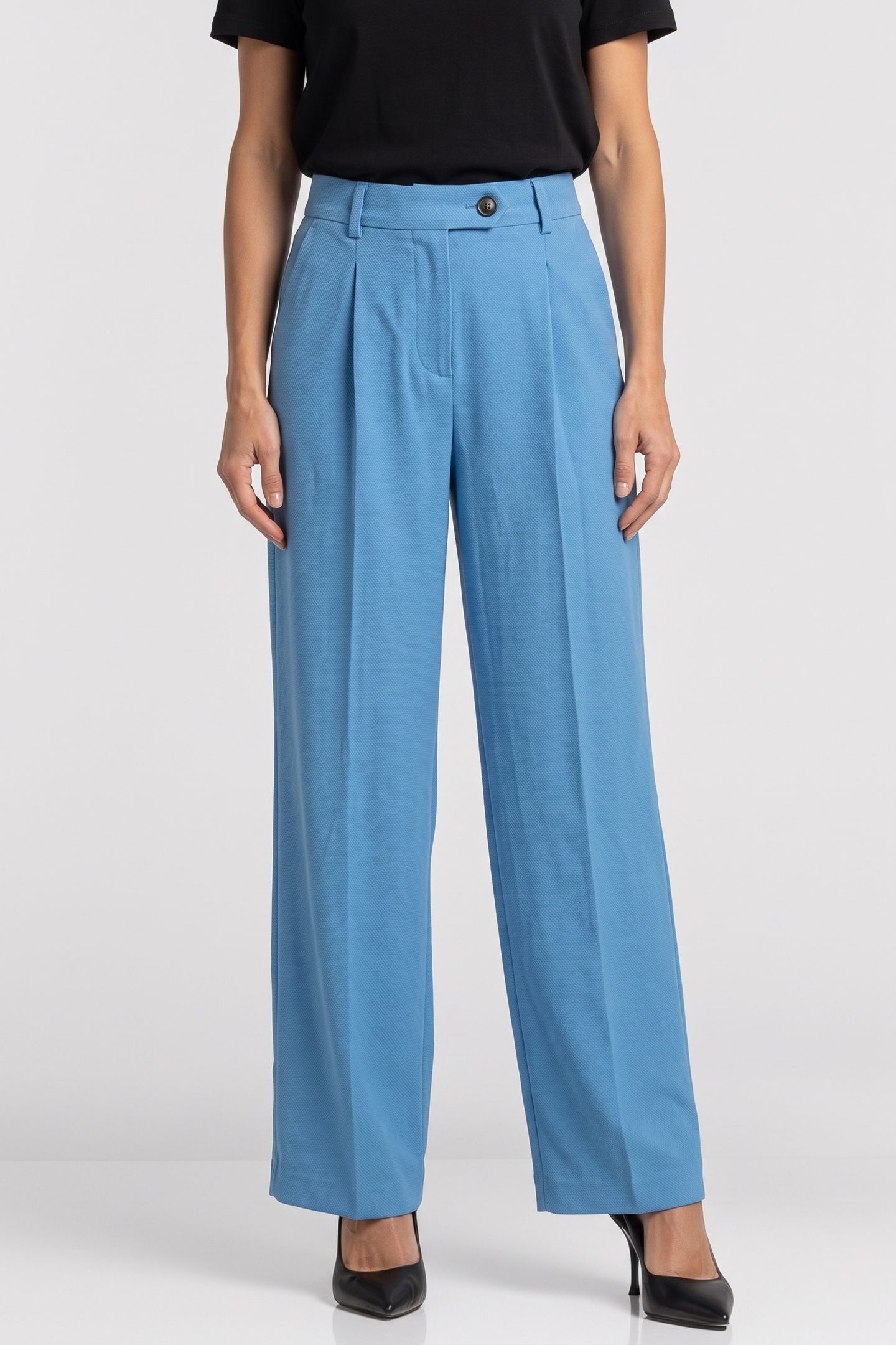 EIJA HOPSACK TROUSERS BLUE 1