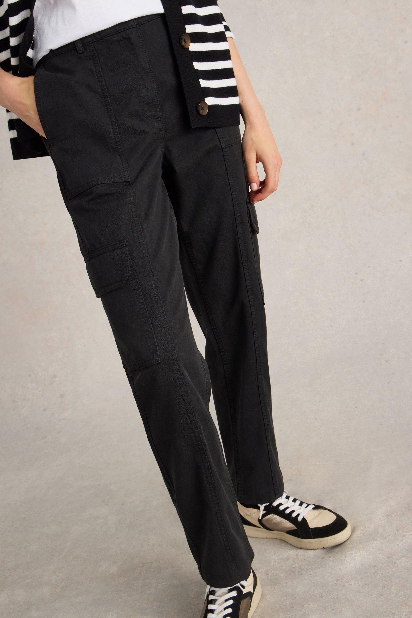 CLOVER CARGO TROUSER PURE BLACK 7