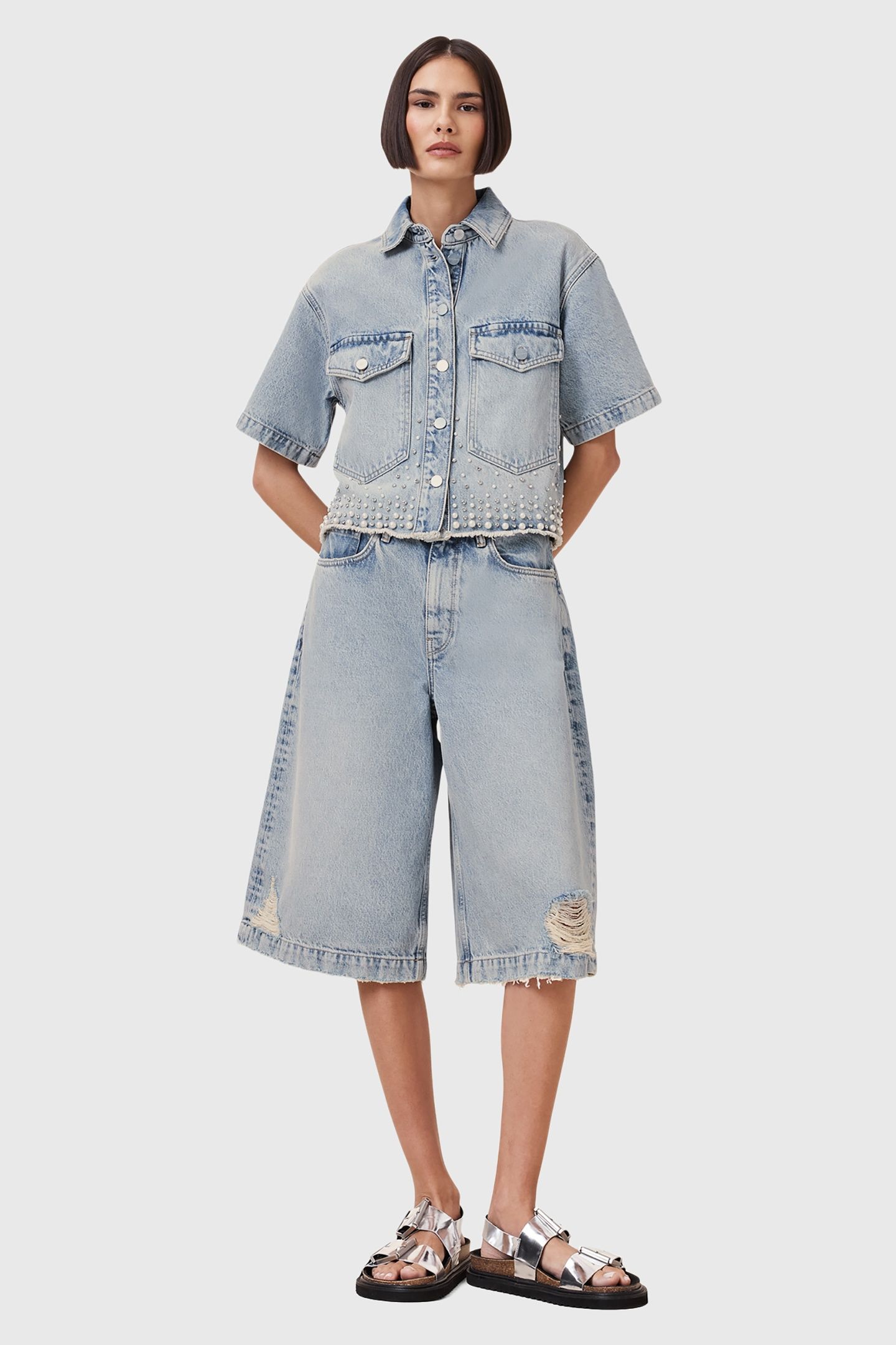 LOUIE LONG SHORT LIGHT INDIGO 1