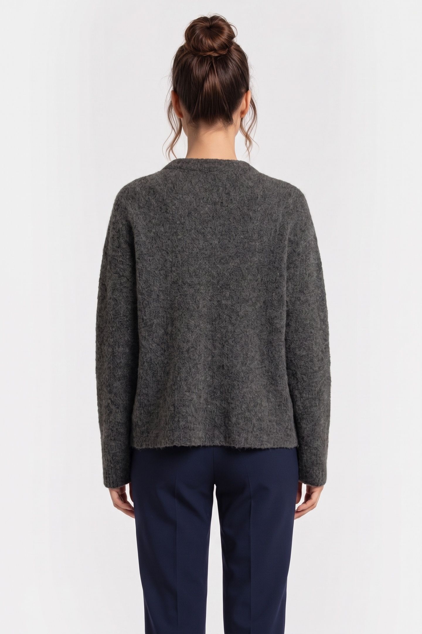 CLOTHILDE BOW SWEATER GREY 2