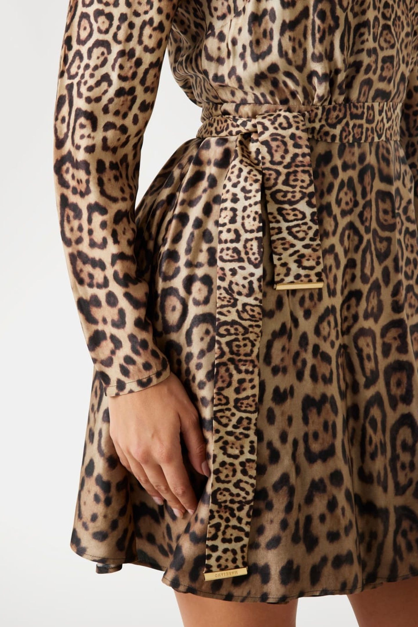 ALANIS WRAP W/TIE LS CHARMING LEOPARD DEG 8