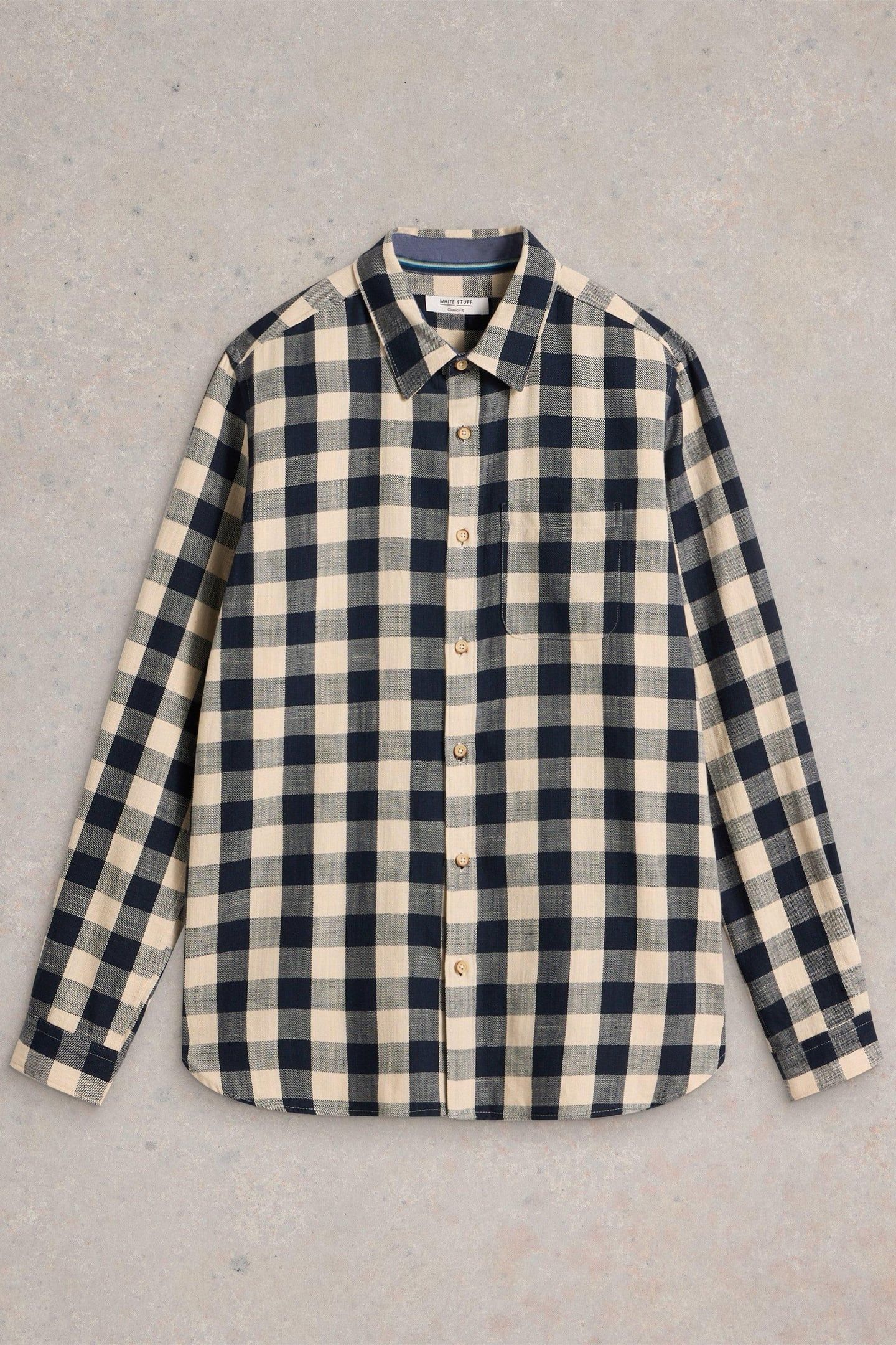 BUFFALO CHECK LS SHIRT NAVY MULTI 5