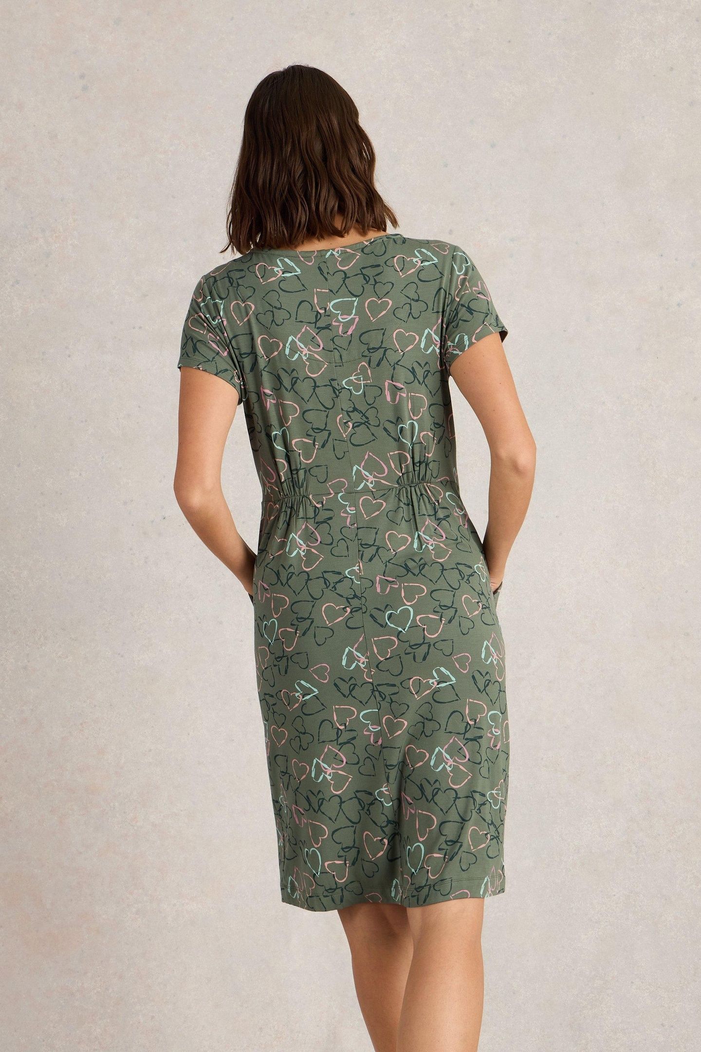 TALLIE JERSEY DRESS GREEN PRINT 3