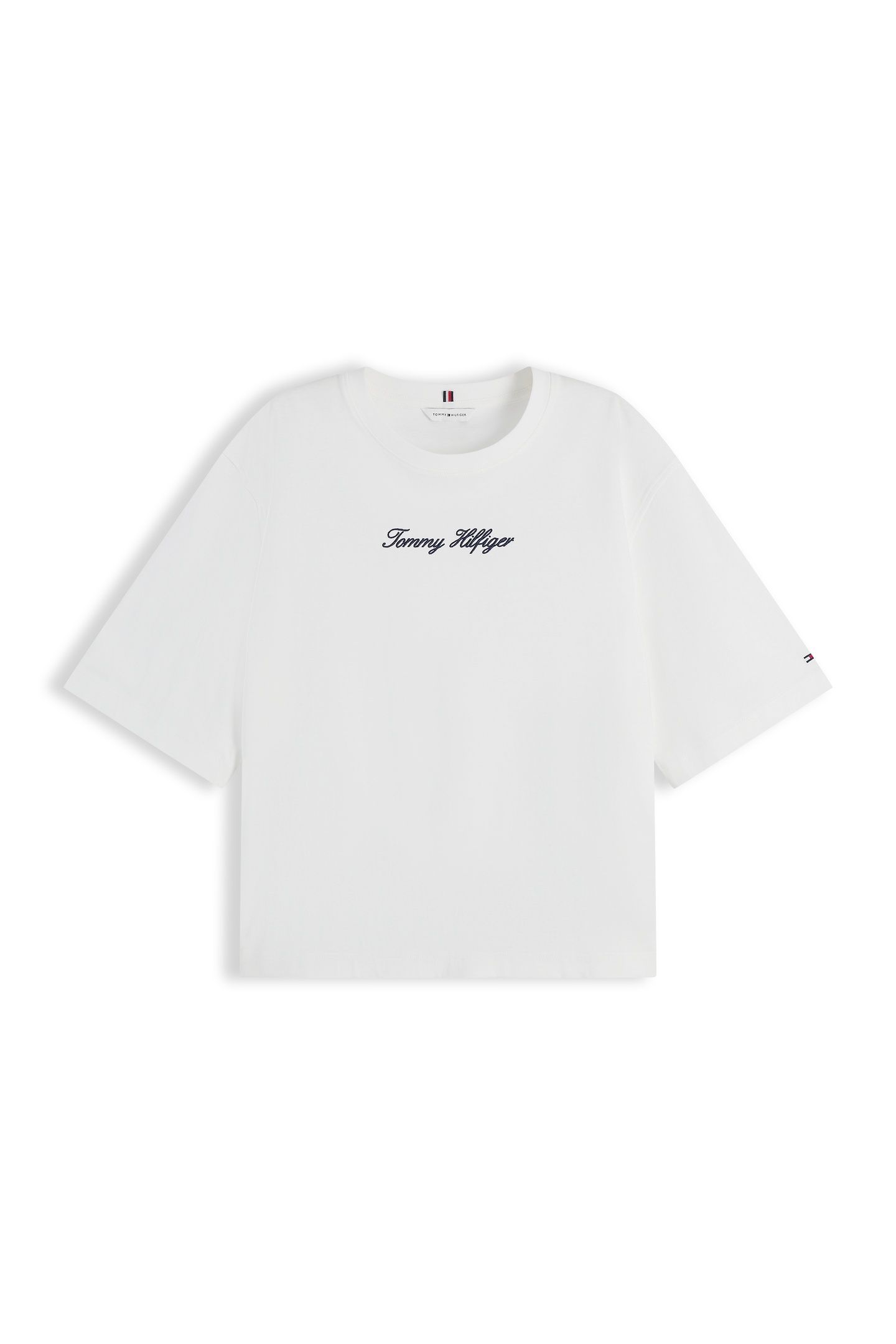 LOGO EMBROIDERY RELAXED CREW NECK T-SHIRT ECRU 4