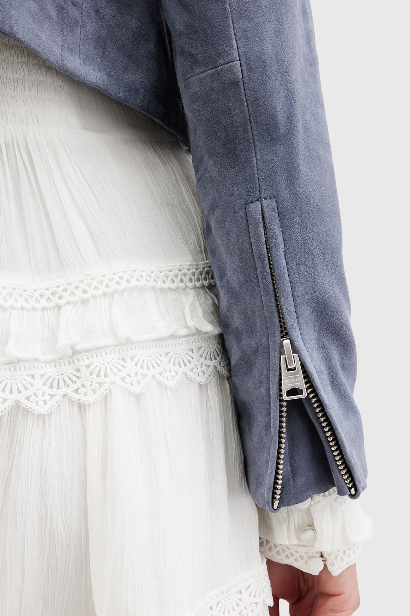 SUEDE DALBY CROP BIK PALE DENIM BLUE 8