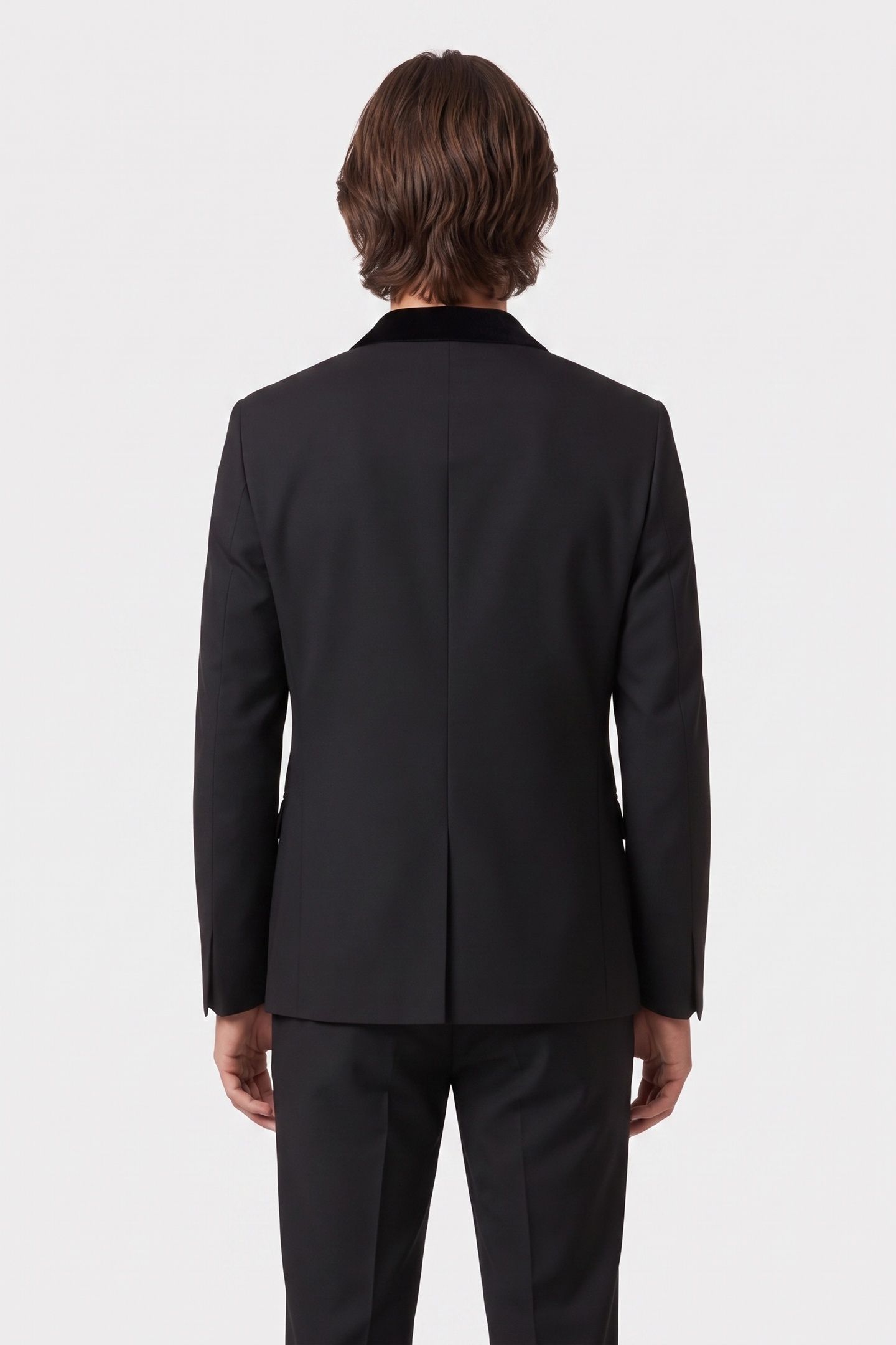 STRAIGHT-CUT JACKET WITH 3 BUTTONS & 3 POCKETS BLACK 3