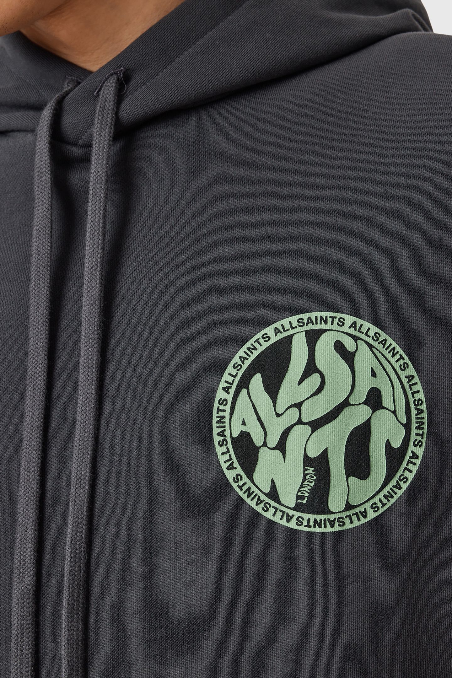 DISTORTION OTH HOODY WASHED BLACK/GREEN 8