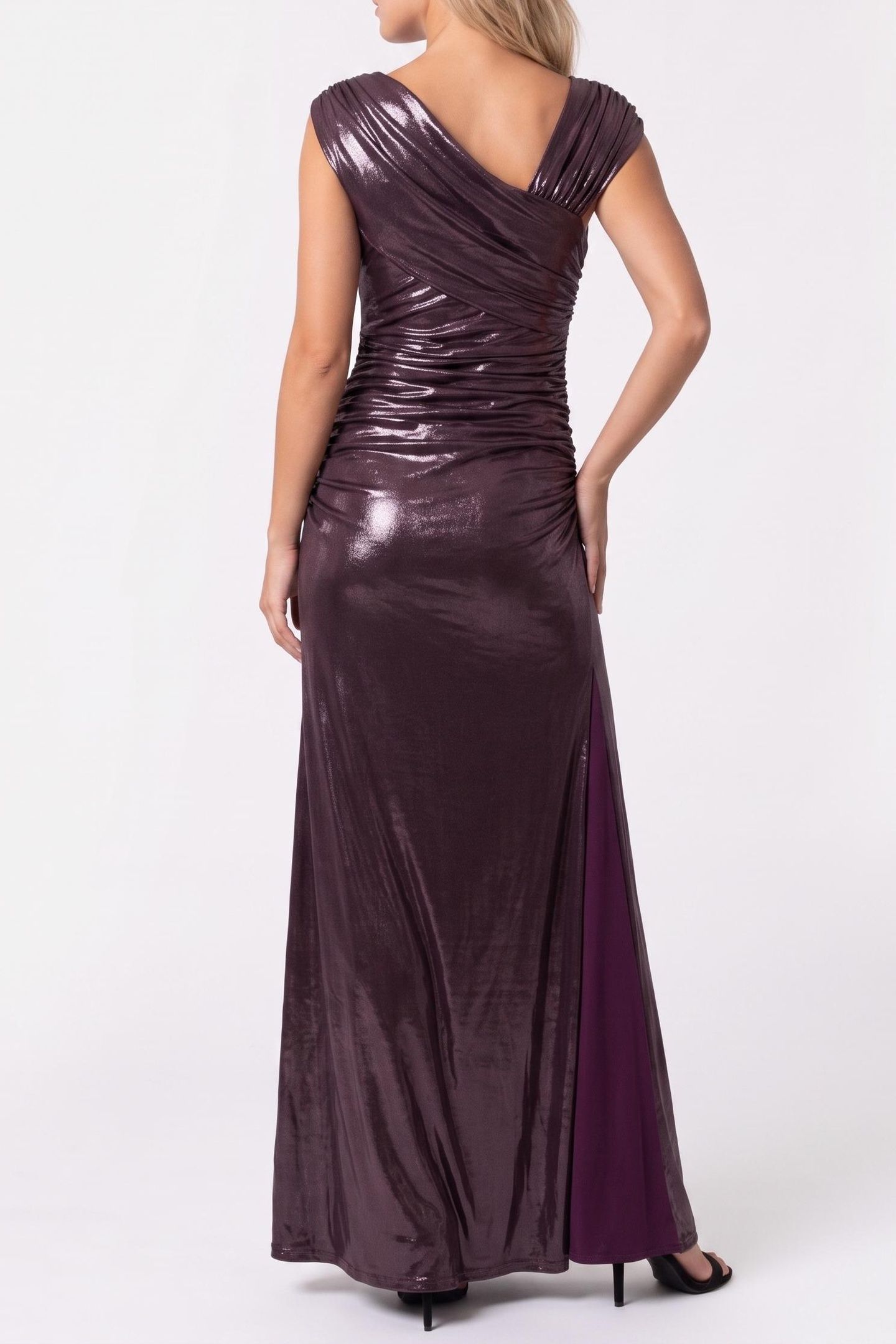 PETRA OFFSHOULDER DR SHINY REGAL PLUM 2